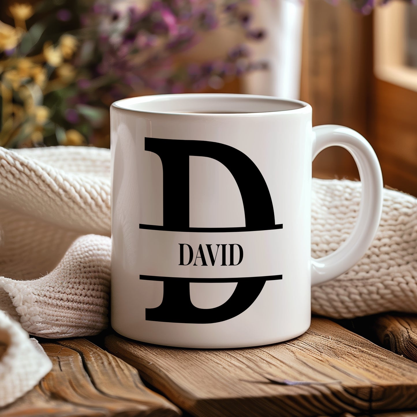 Hrnek se jménem David – monogramový design