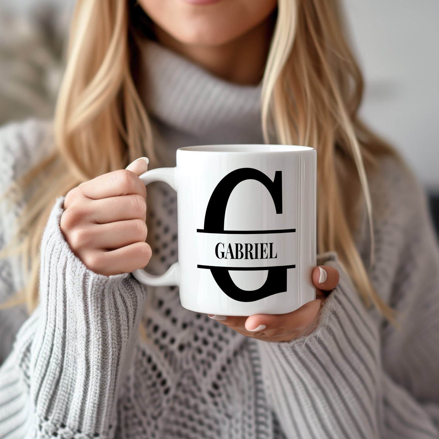 Hrnek se jménem GABRIEL – monogramový design