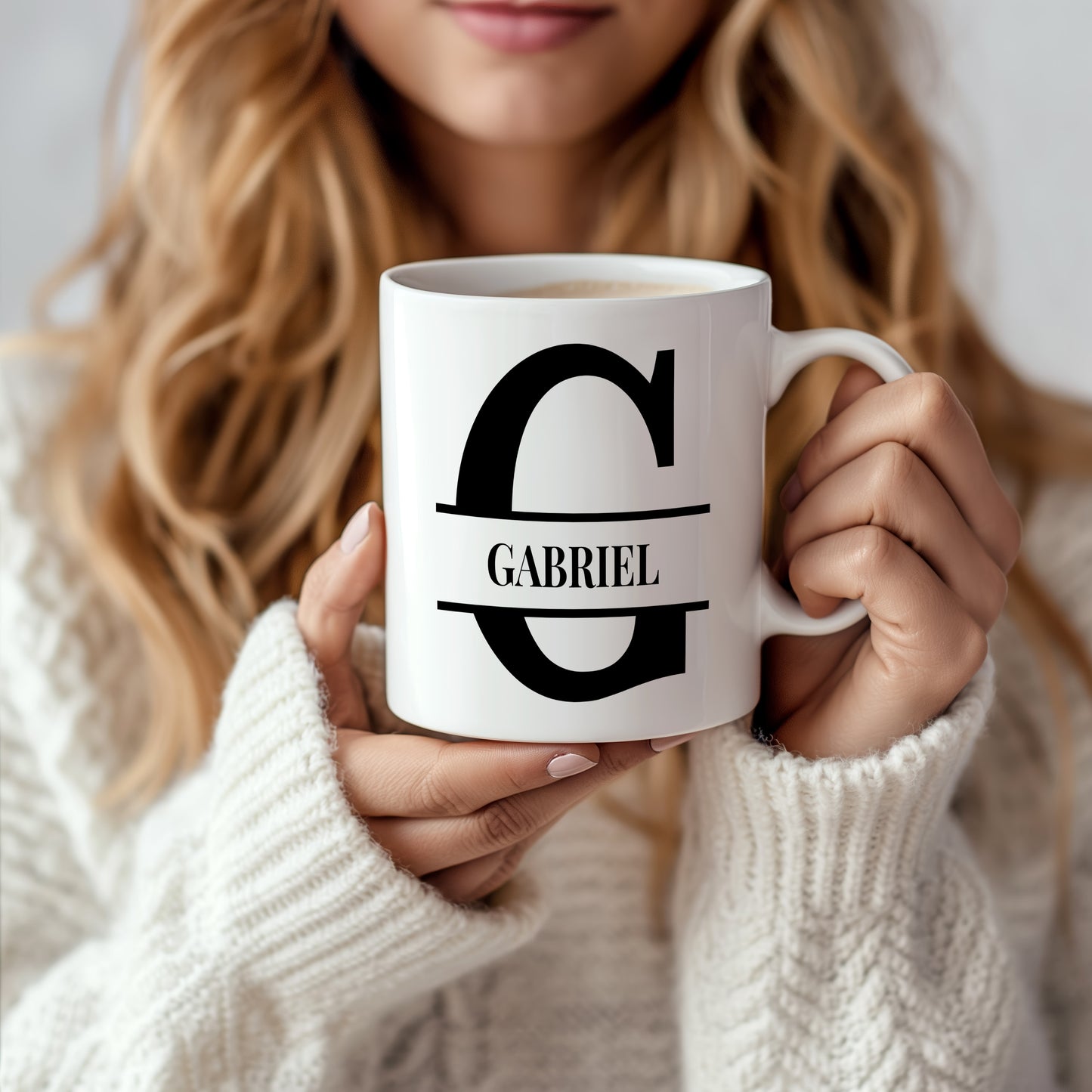Hrnek se jménem GABRIEL – monogramový design