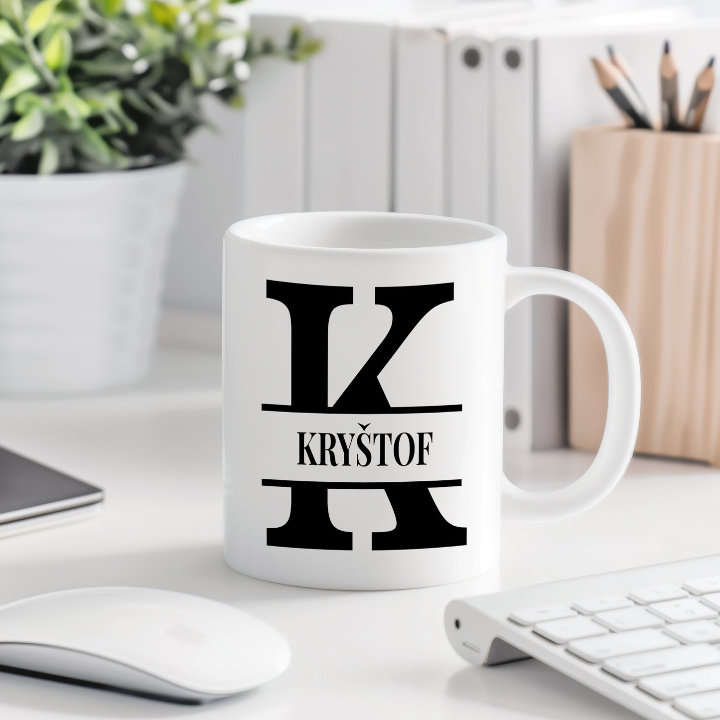 Hrnek se jménem KRYŠTOF – monogramový design