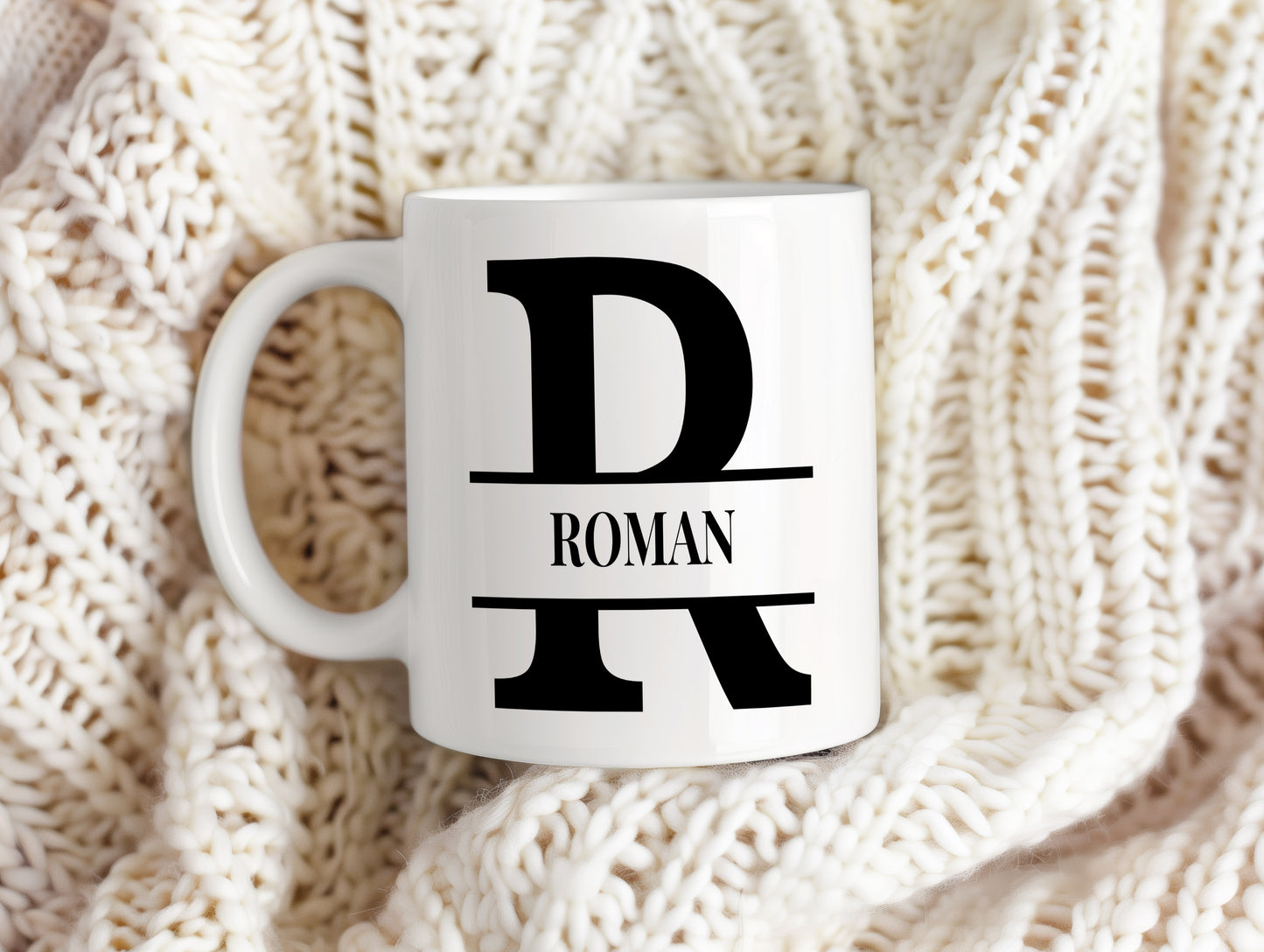Hrnek se jménem Roman – monogramový design