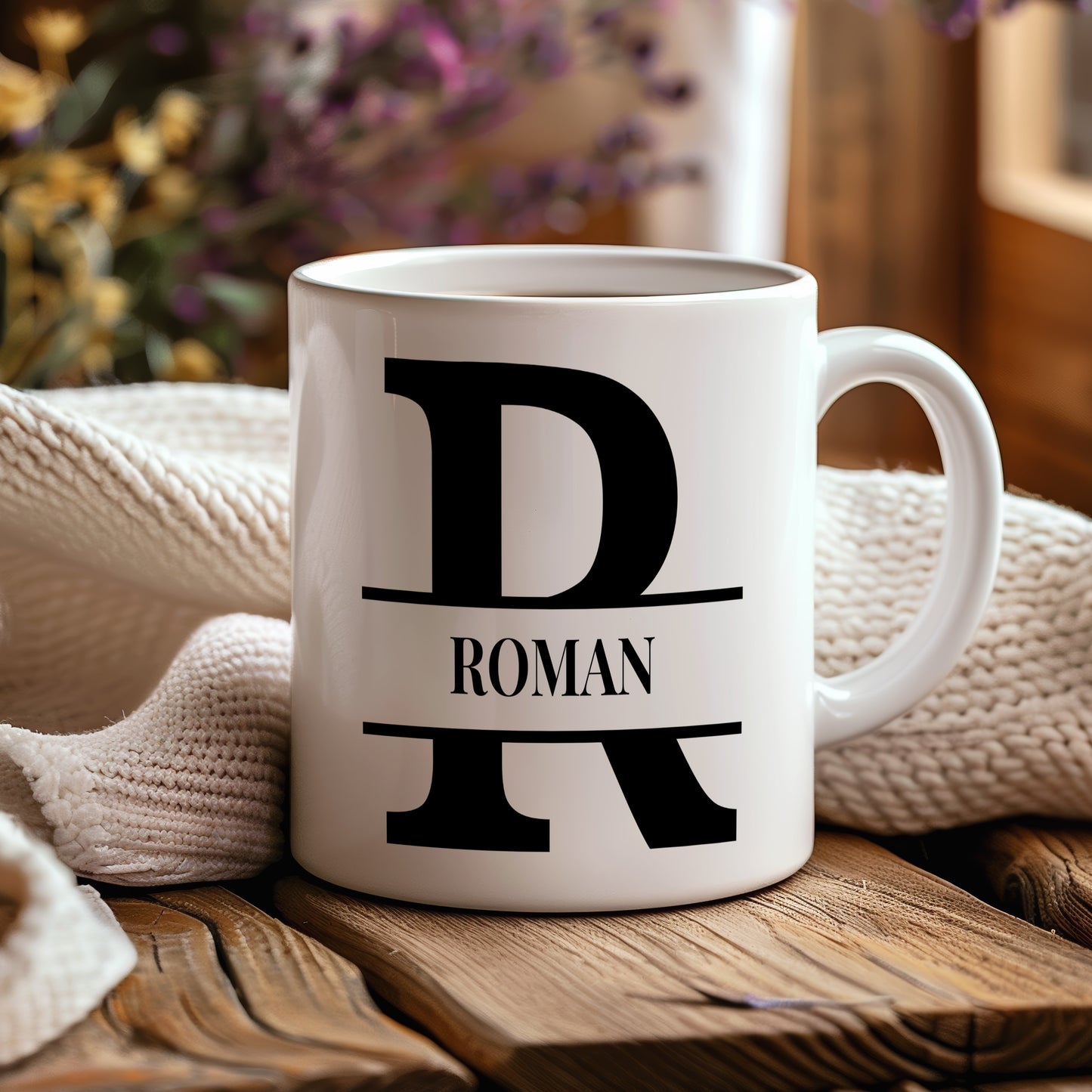 Hrnek se jménem Roman – monogramový design