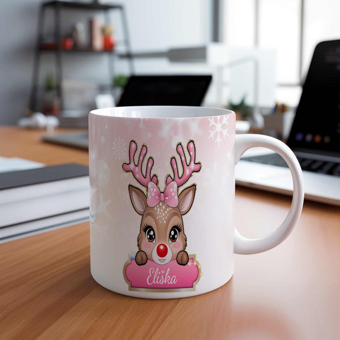 Hrnek se jménem Eliška – dětský motiv se sobem