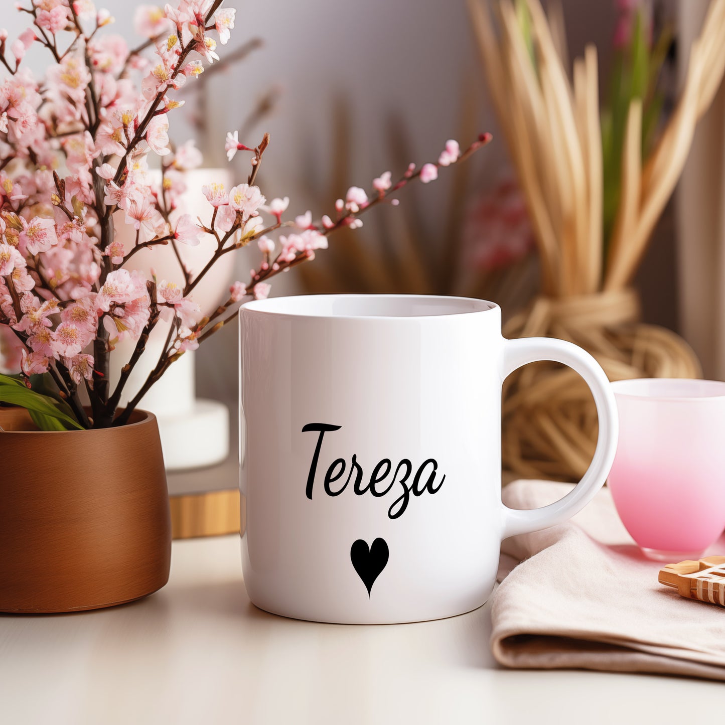 Hrnek se jménem Tereza – romantický styl se srdcem