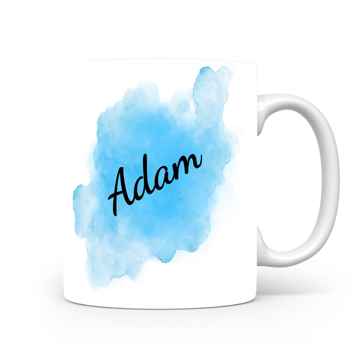Hrnek se jménem Adam | Modrý akvarelový hrnek