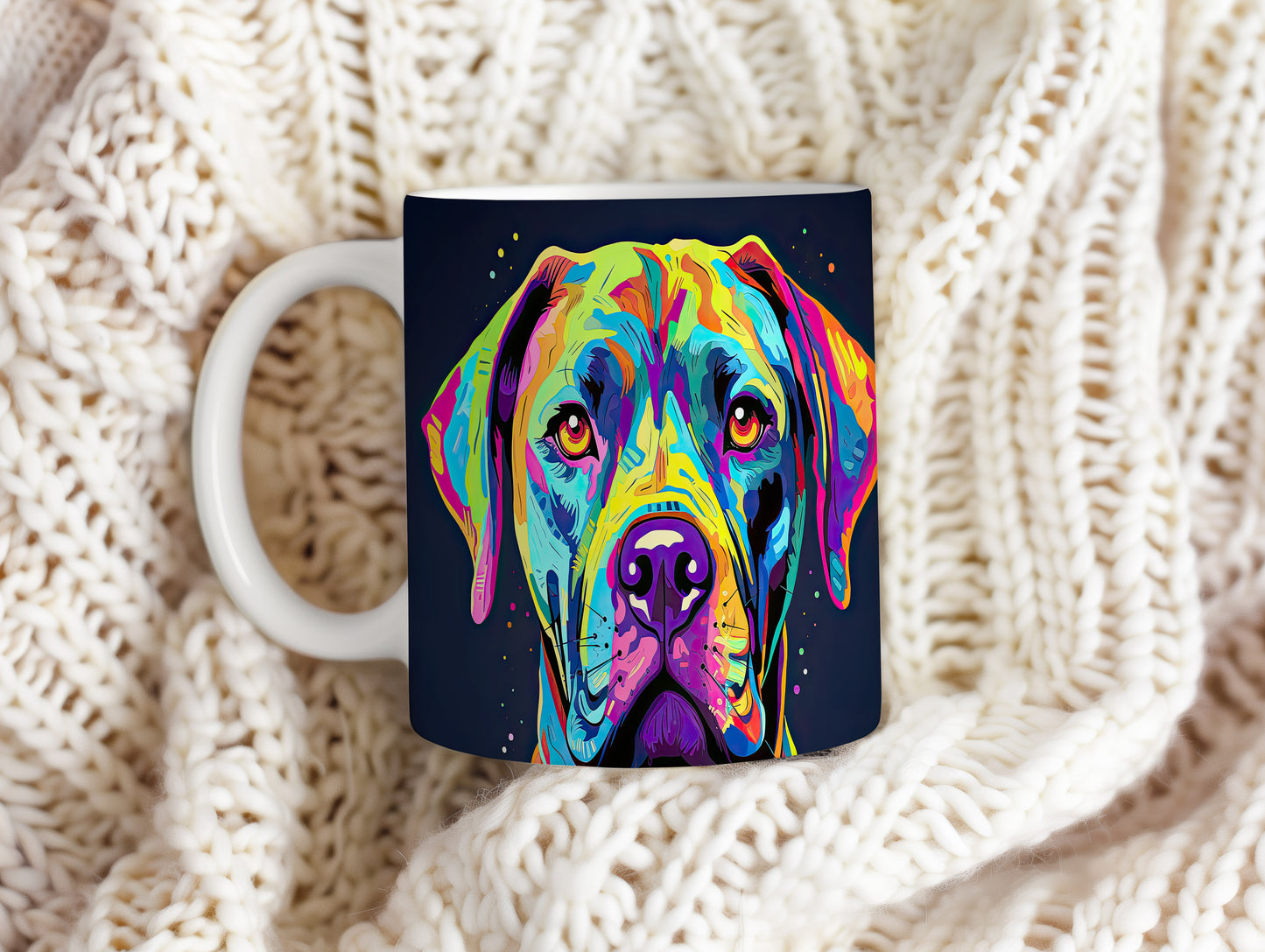 Hrnek s barevným rhodesian ridgeback a moderním designem