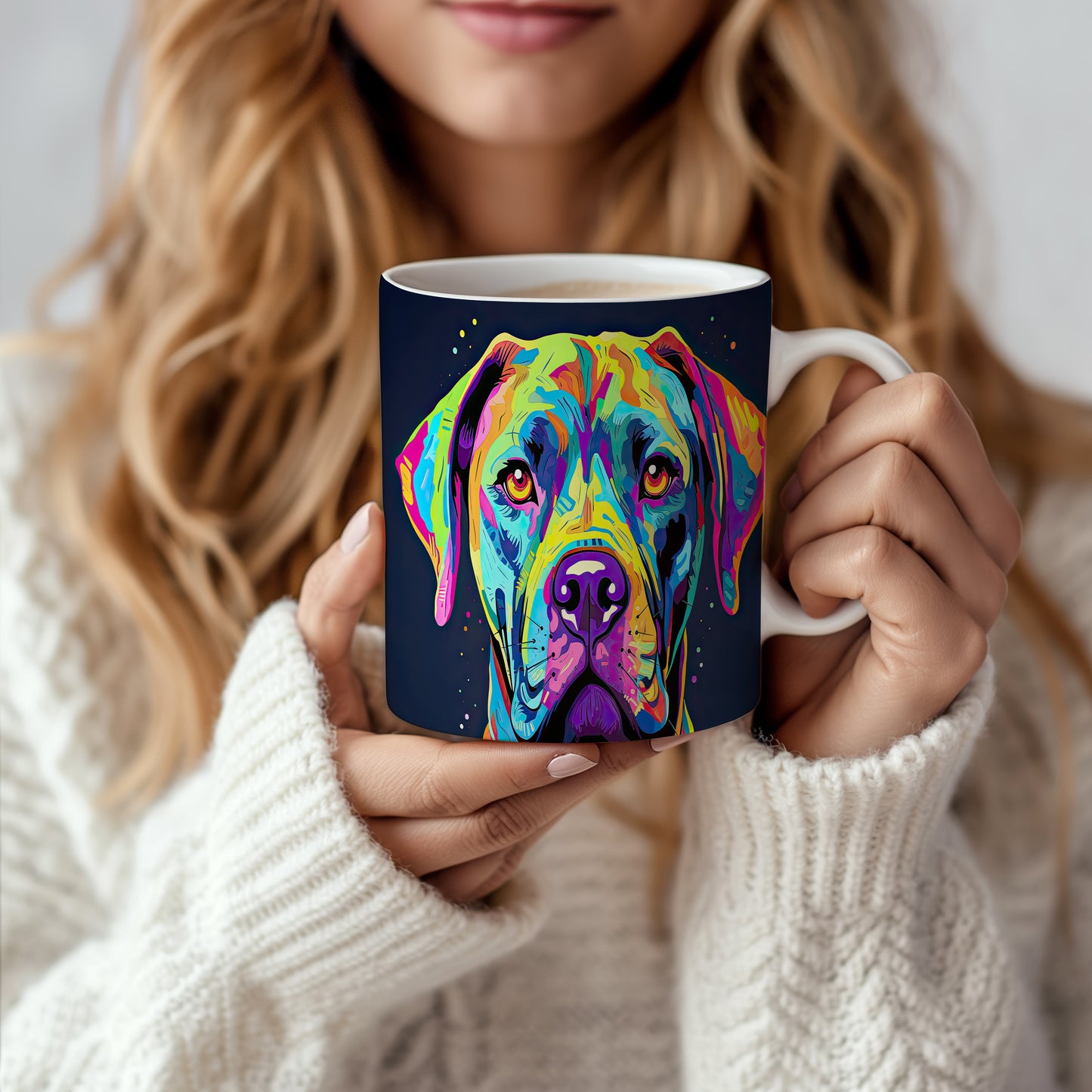 Hrnek s barevným rhodesian ridgeback a moderním designem