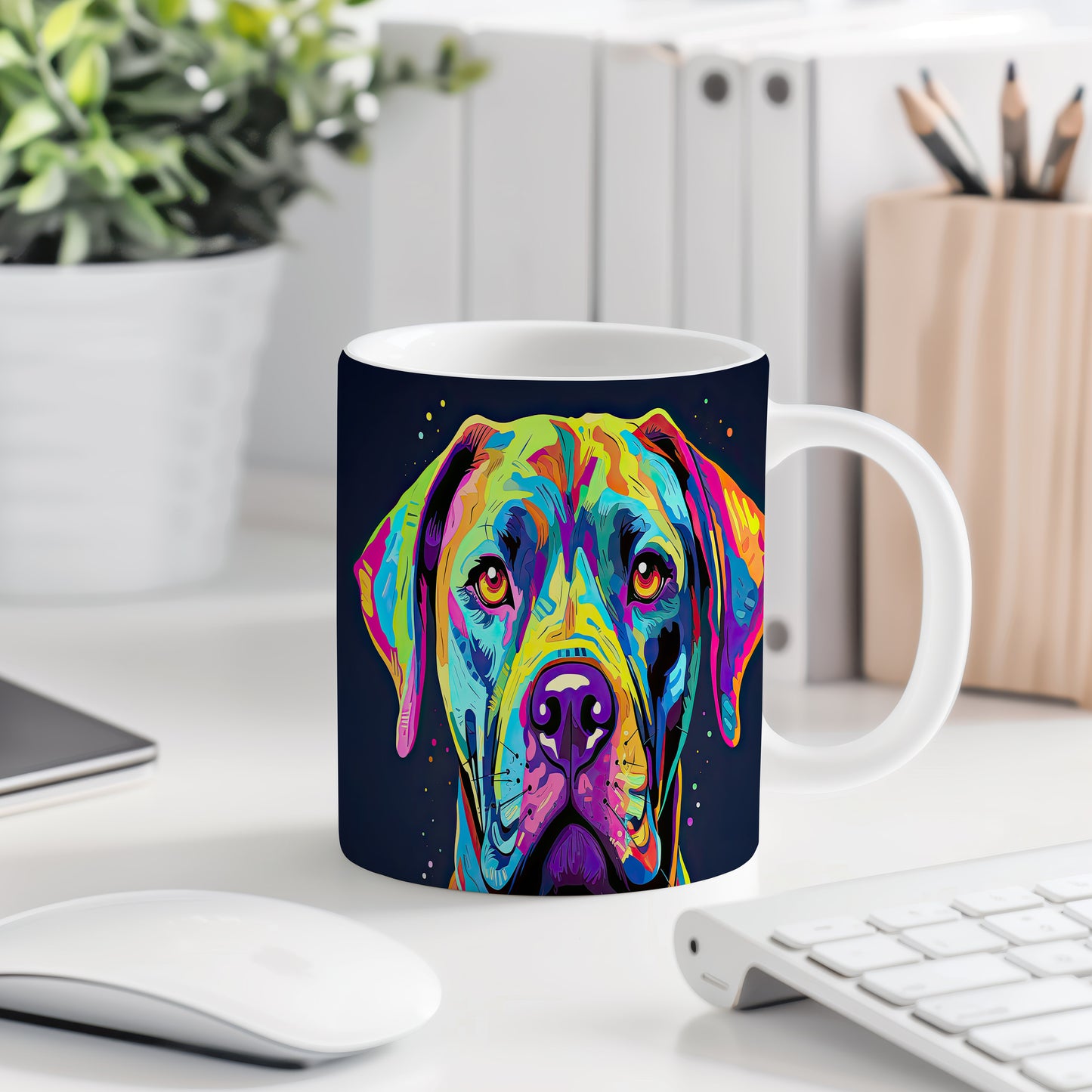 Hrnek s barevným rhodesian ridgeback a moderním designem