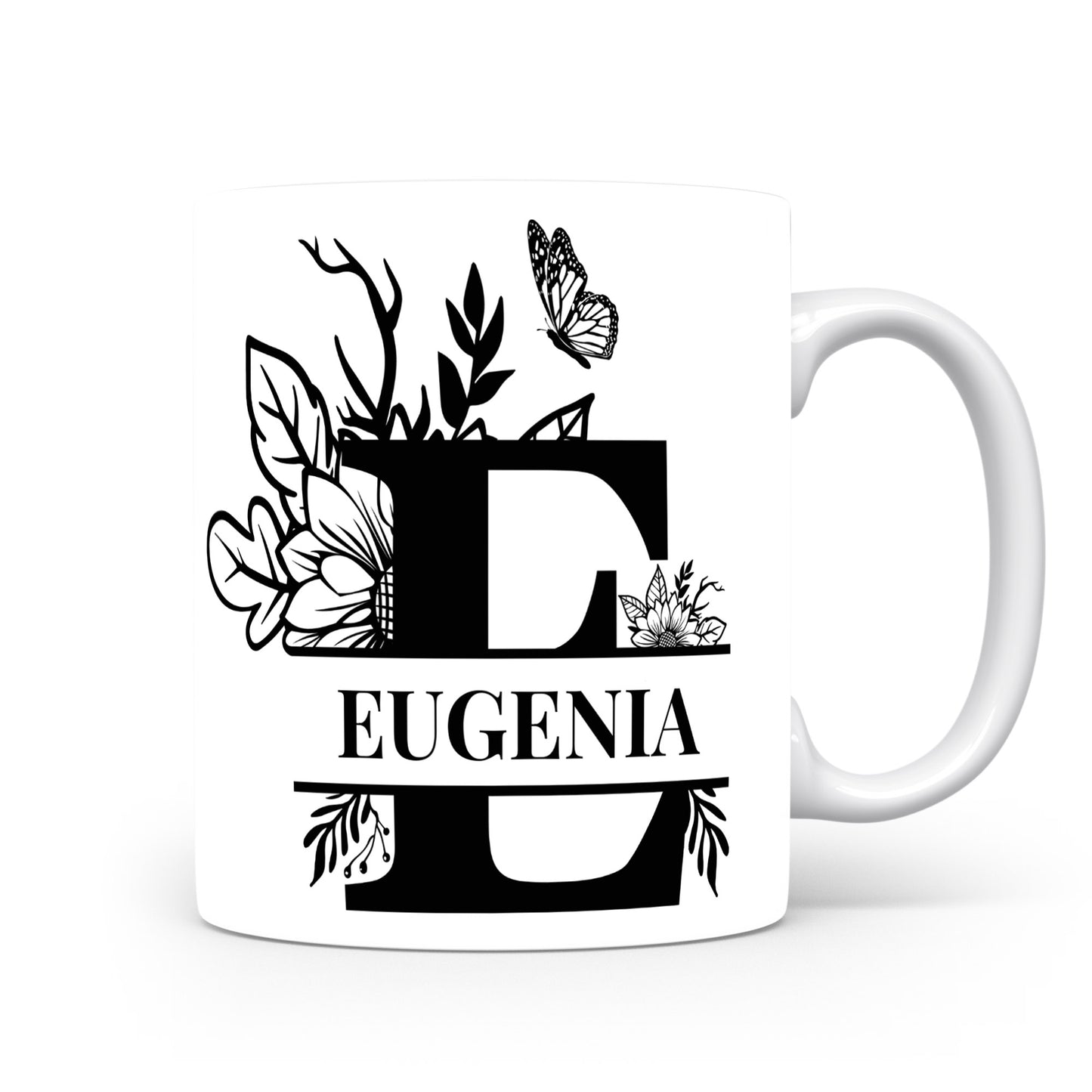 Hrnek se jménem Eugenia | Květinový monogram