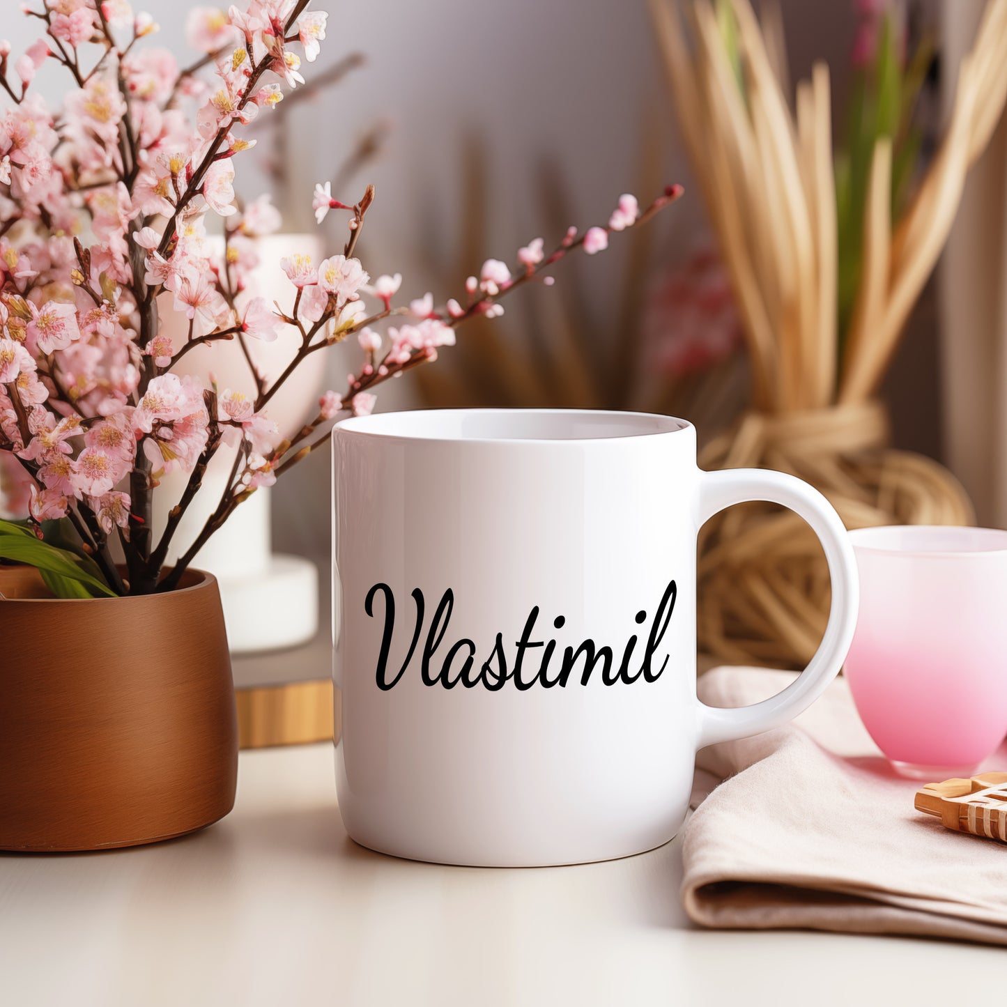 Hrnek se jménem Vlastimil – minimalistický styl pro muže