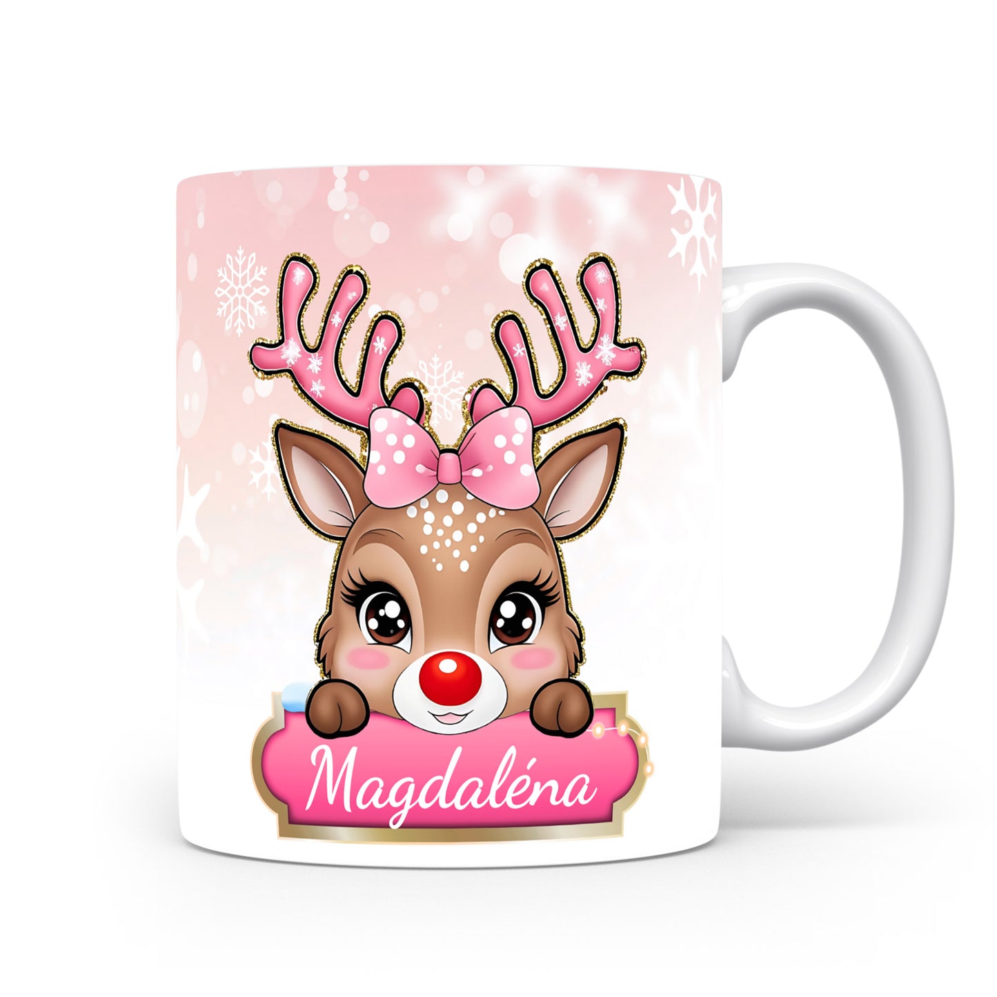 Dětský hrnek se jménem Magdaléna | Sobí motiv pro holky