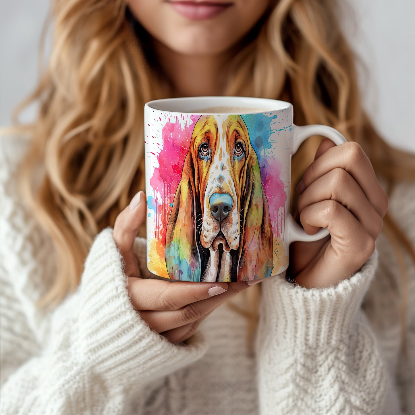 Hrnek s ilustrací basenji psa