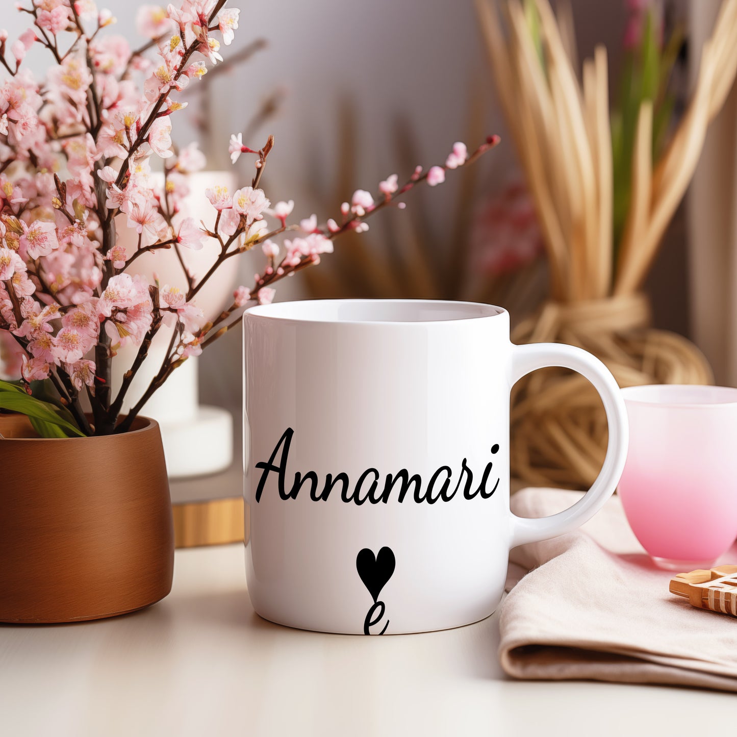 Hrnek se jménem Annamari – romantický styl se srdcem
