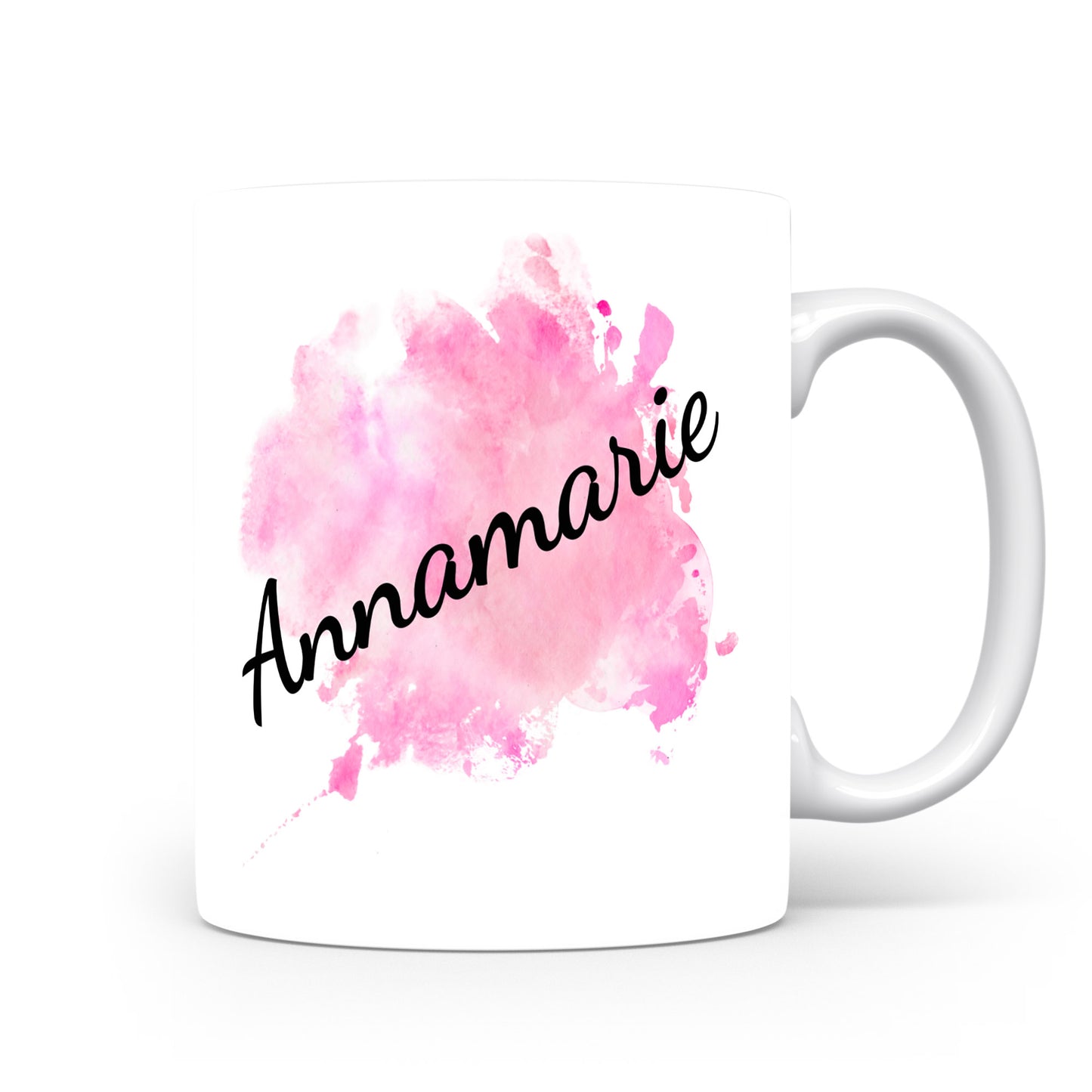 Hrnek se jménem Annamarie | Růžový akvarelový hrnek