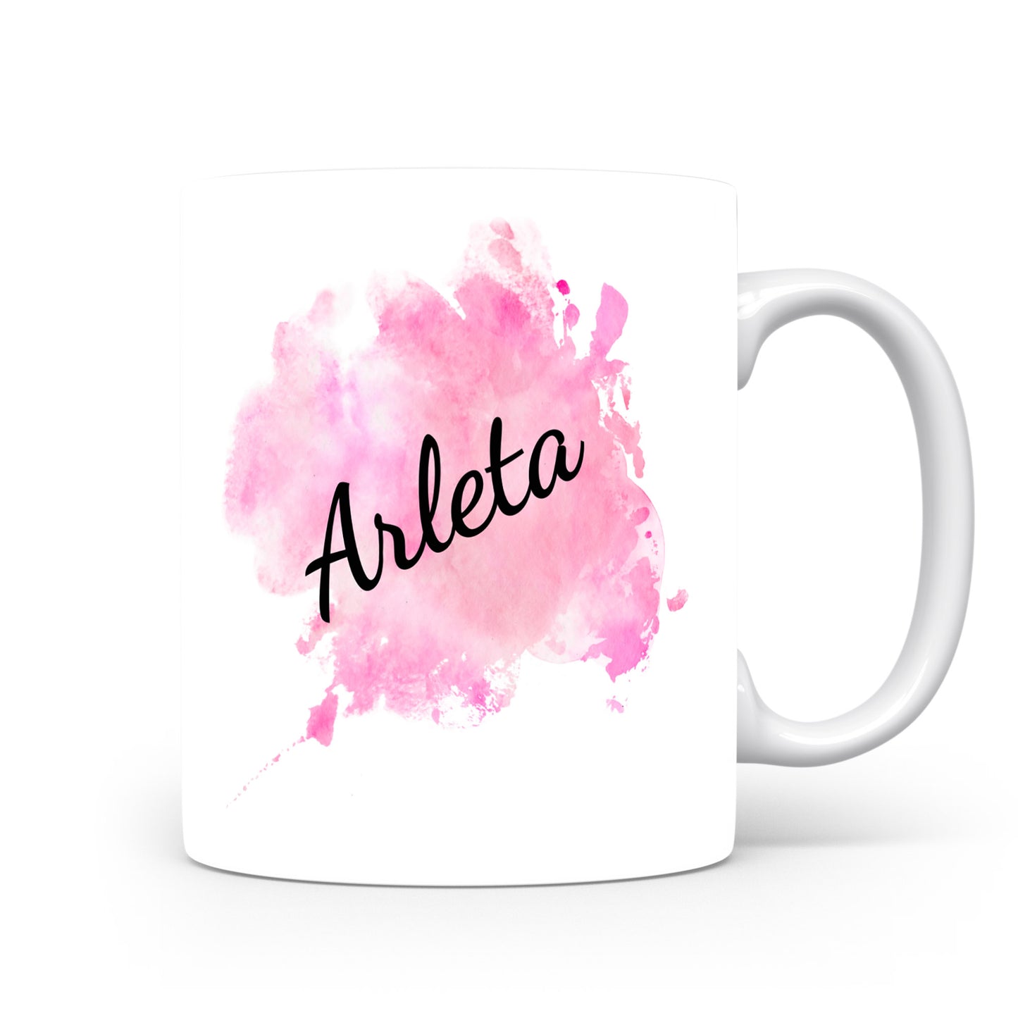 Hrnek se jménem Arleta | Růžový akvarelový hrnek