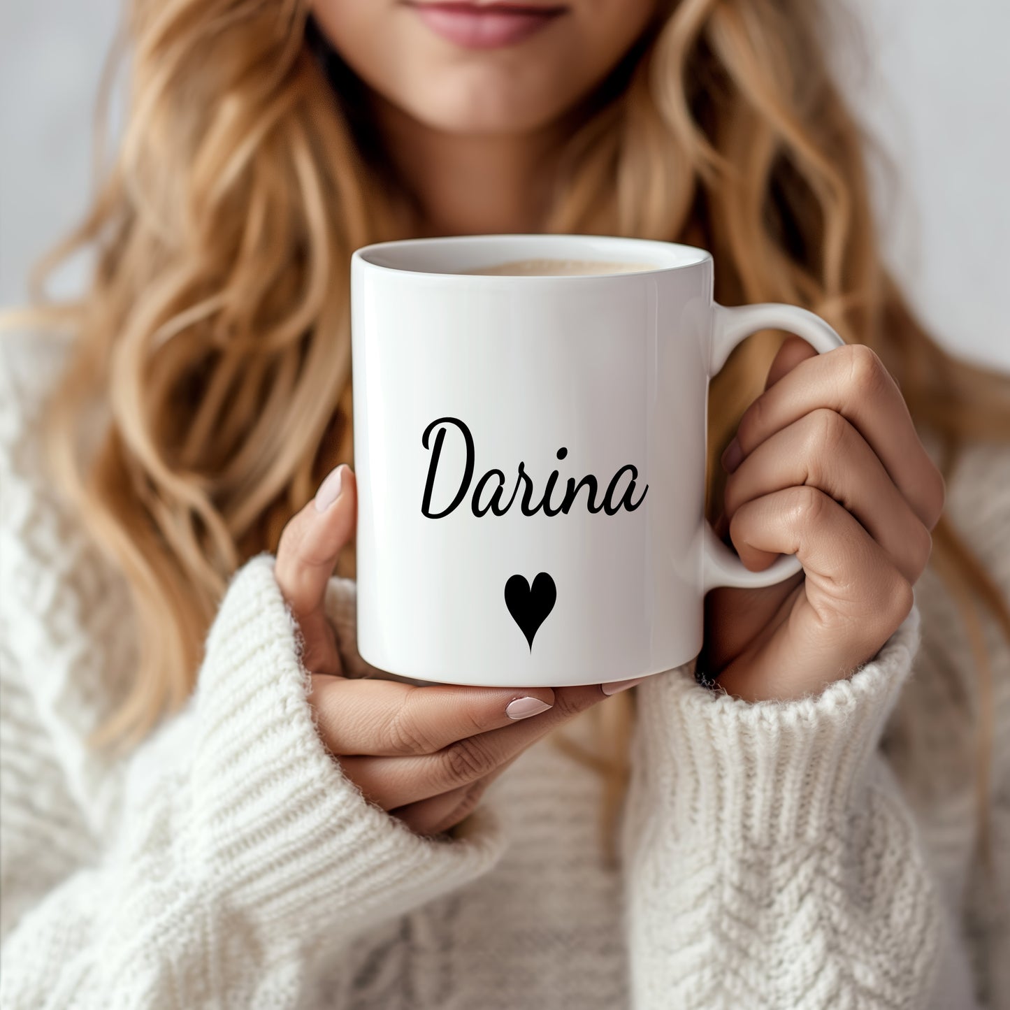 Hrnek se jménem Darina – romantický styl se srdcem