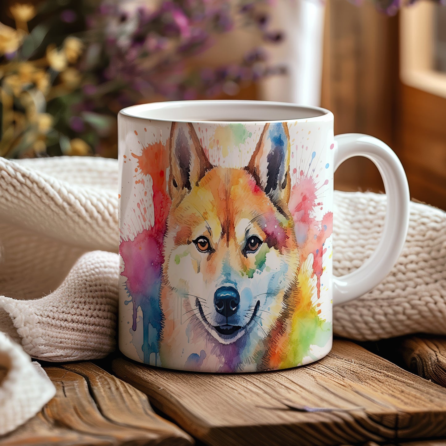 Hrnek s veselým Shiba Inu