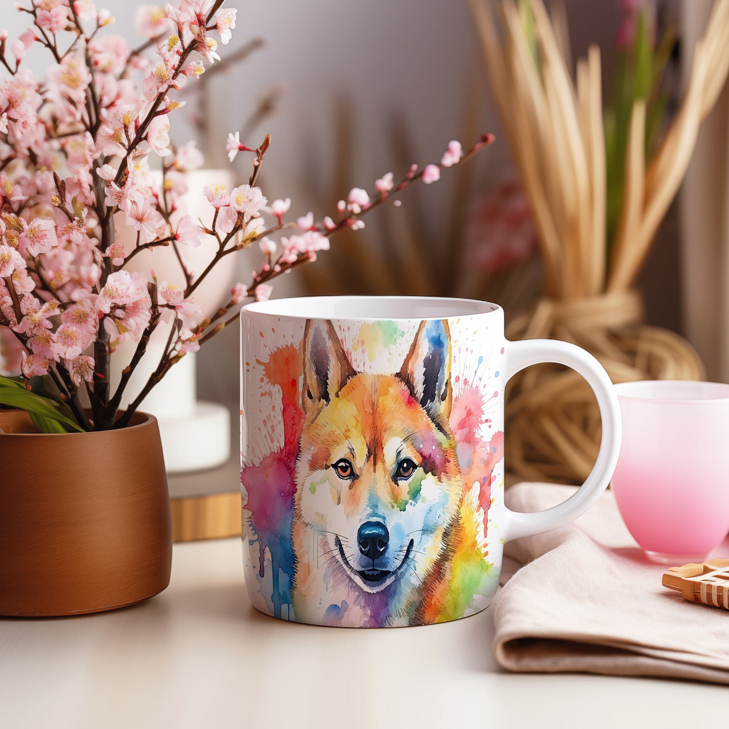 Hrnek s veselým Shiba Inu
