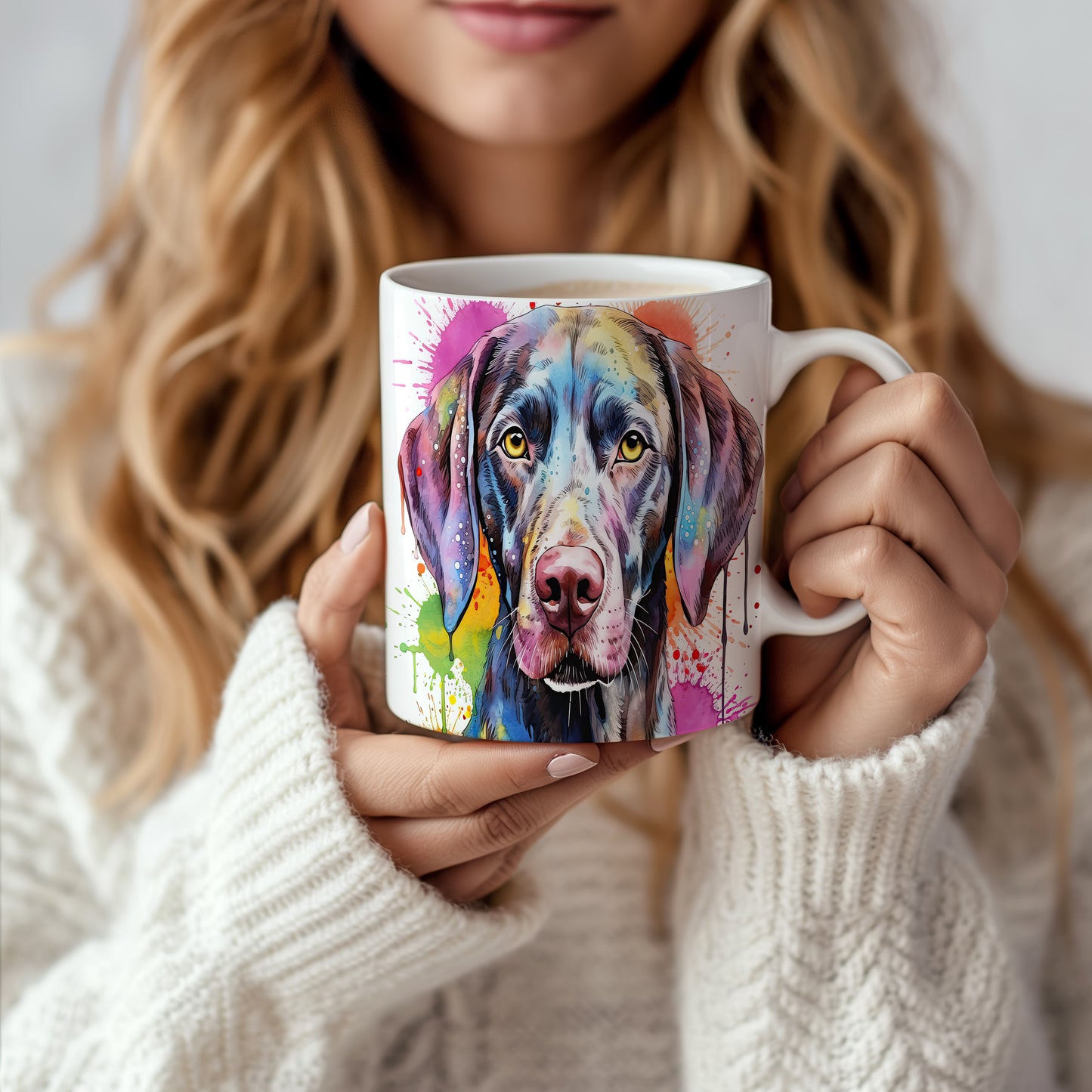 Hrnek s barevným motivem labradora