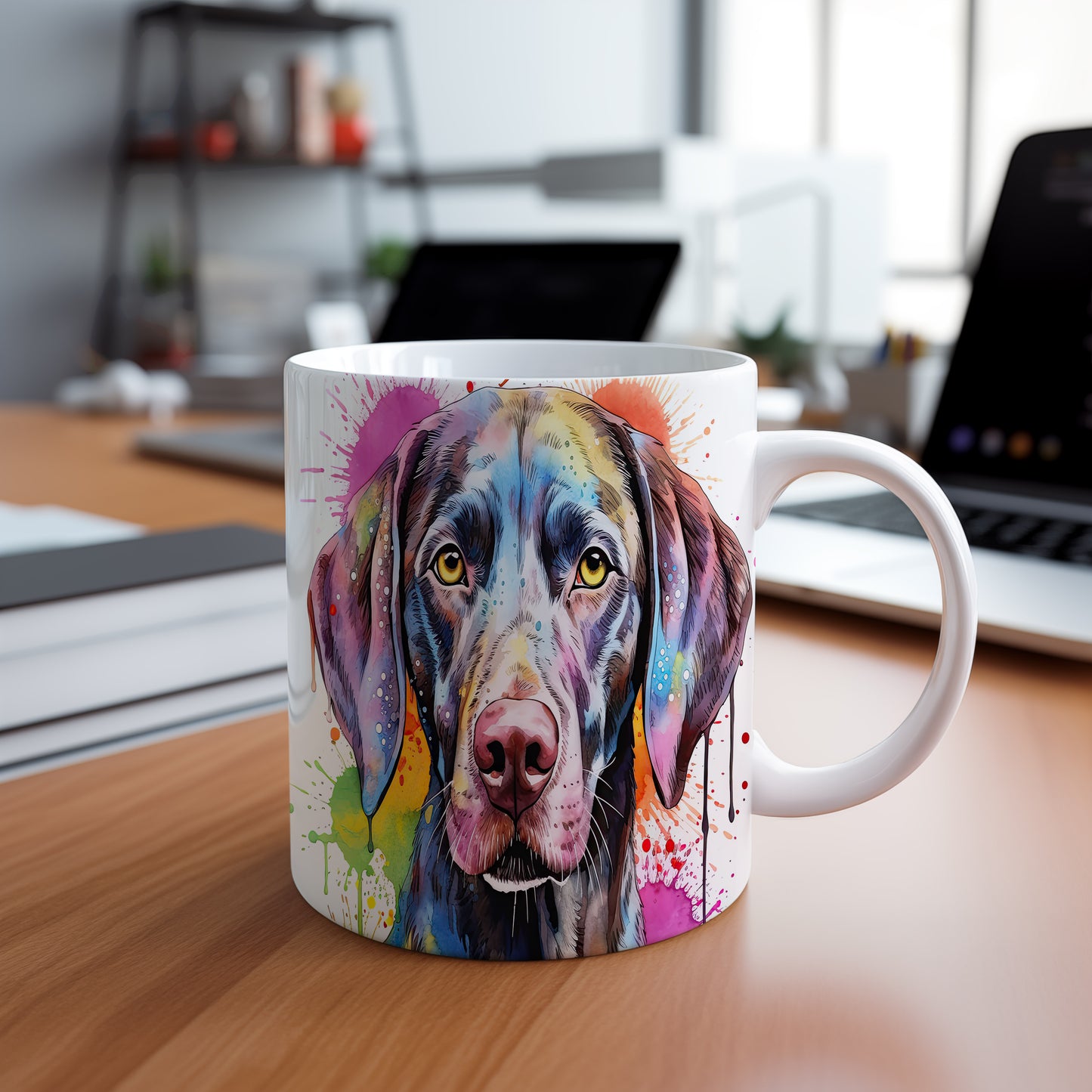 Hrnek s barevným motivem labradora
