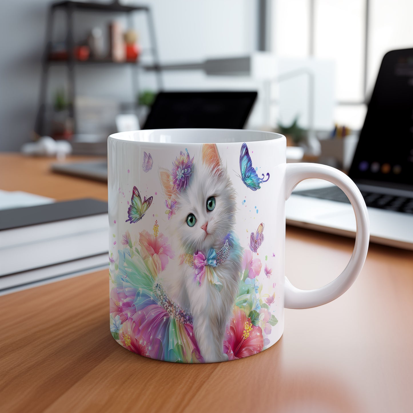 Hrnek s roztomilou kočkou – originálním motivem