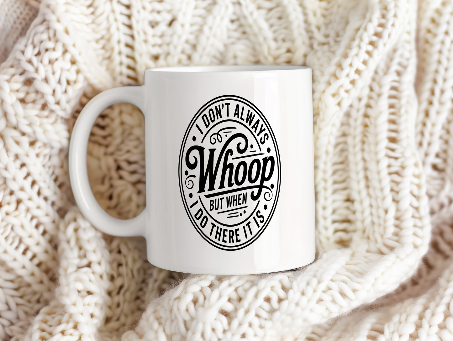 Hrnek s vtipným nápisem – Whoop