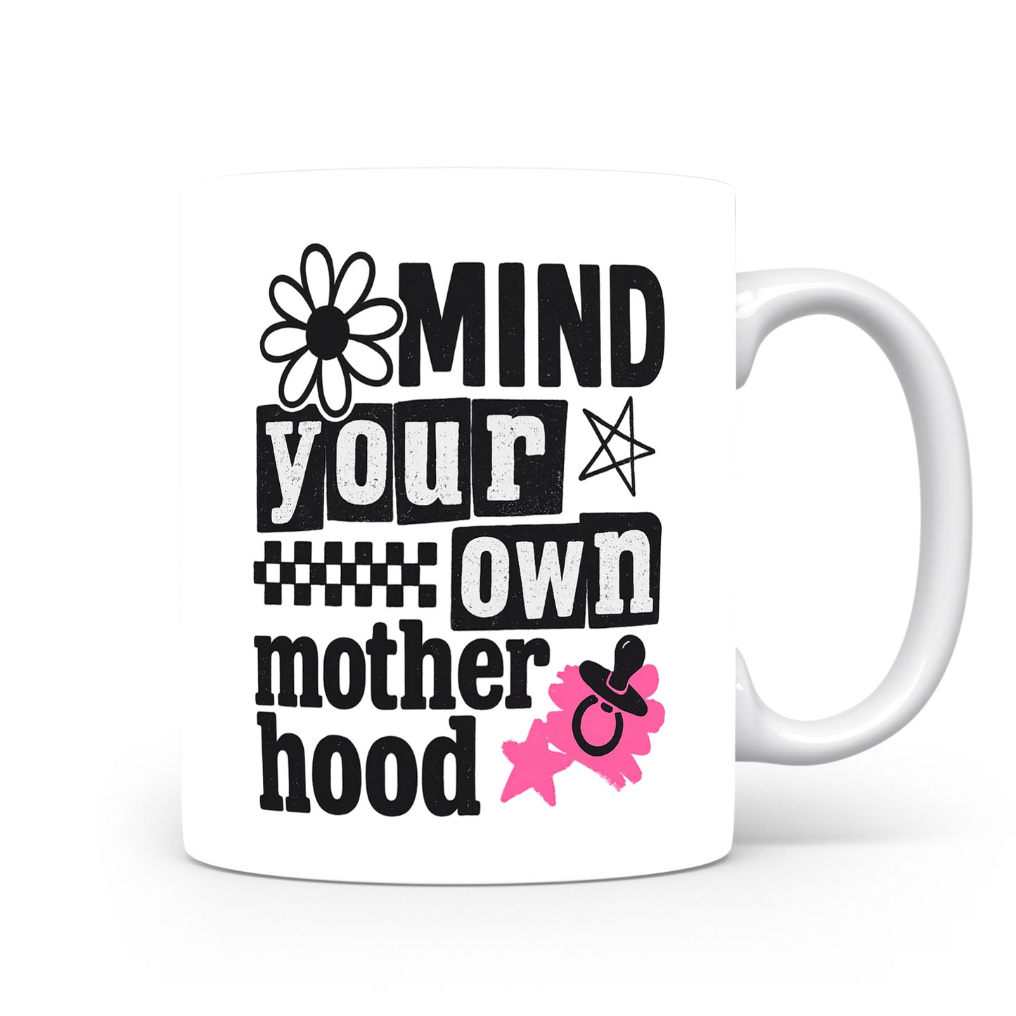 Hrnek s vtipným nápisem – MIND your own
