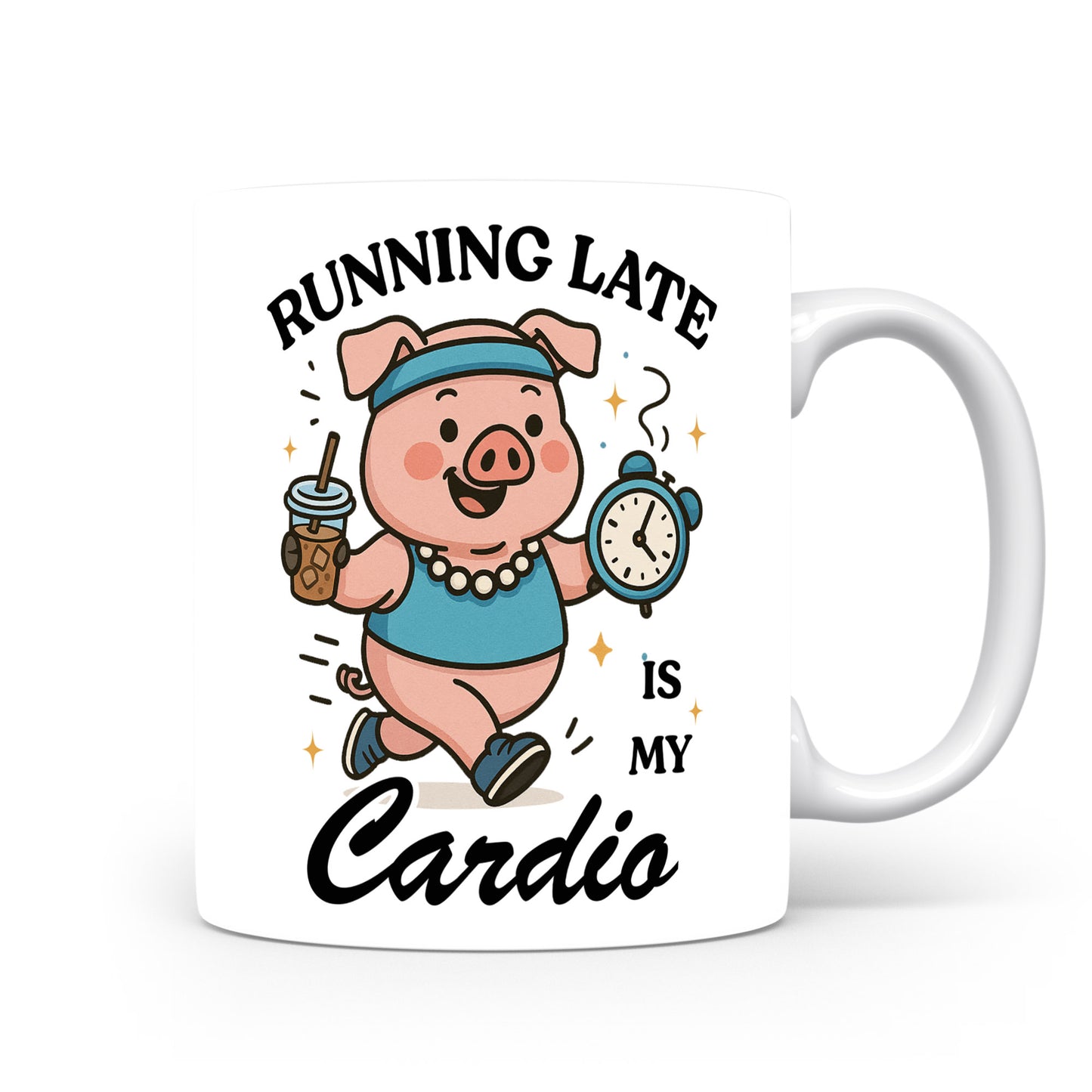 Hrnek s vtipným nápisem – Running Late