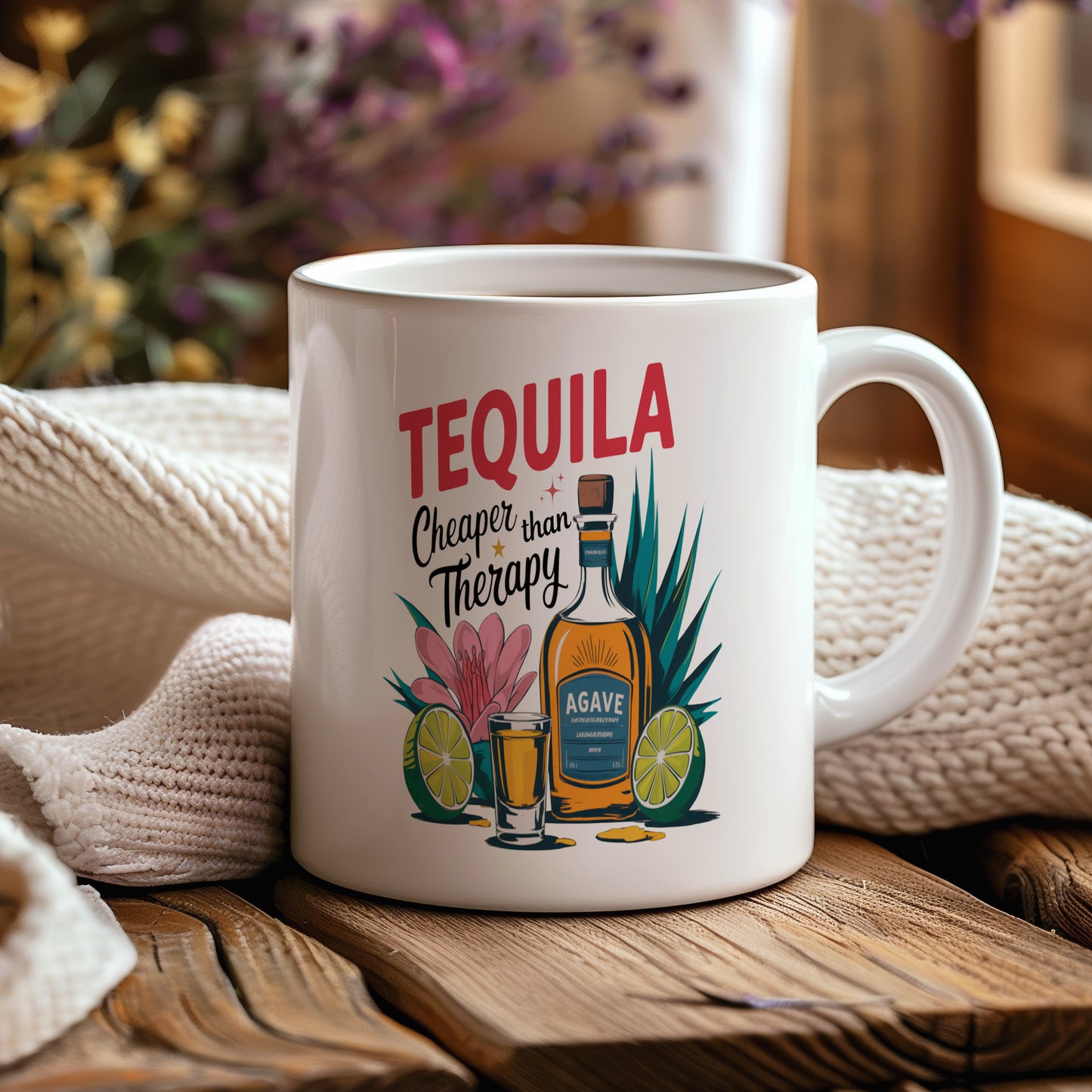 Hrnek s vtipným nápisem – TEQUILA Cheaper