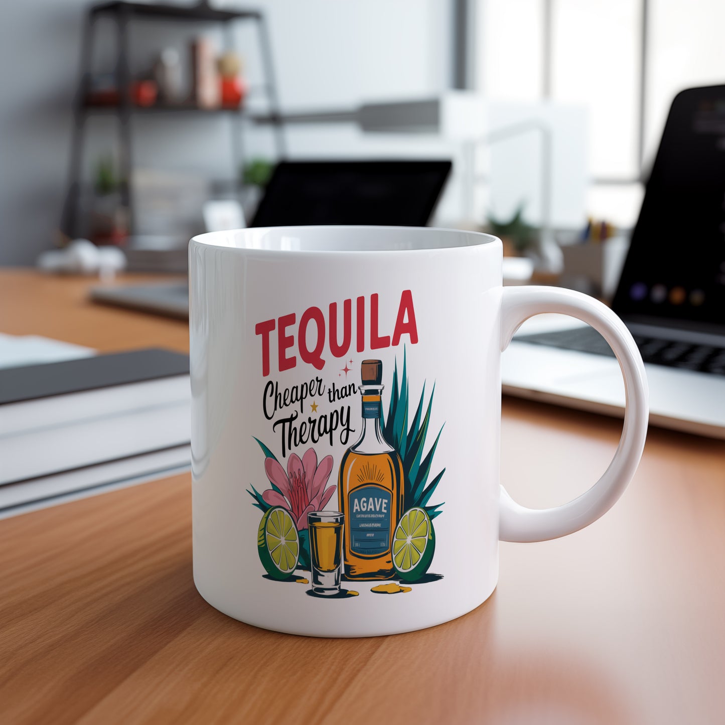 Hrnek s vtipným nápisem – TEQUILA Cheaper