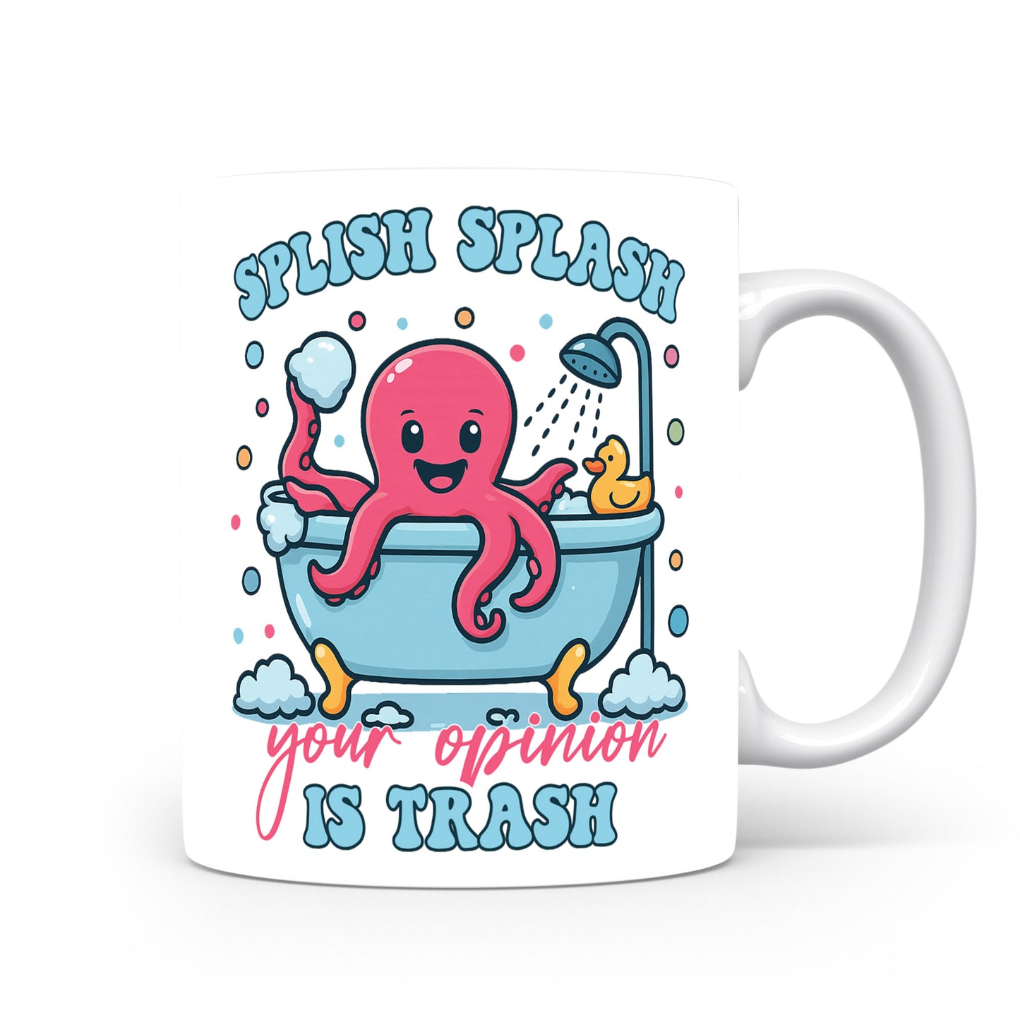 Hrnek s vtipným nápisem – SPLISH SPLASH