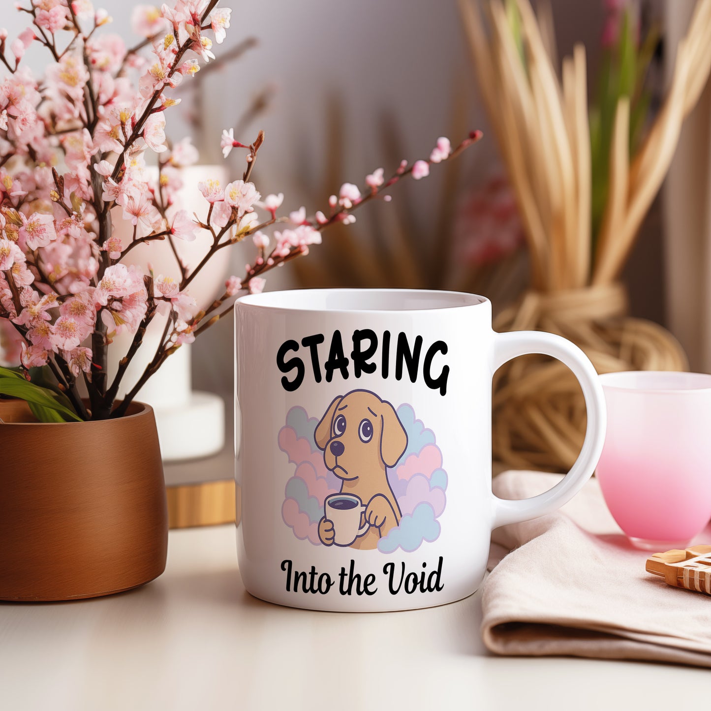 Hrnek s vtipným nápisem – Staring