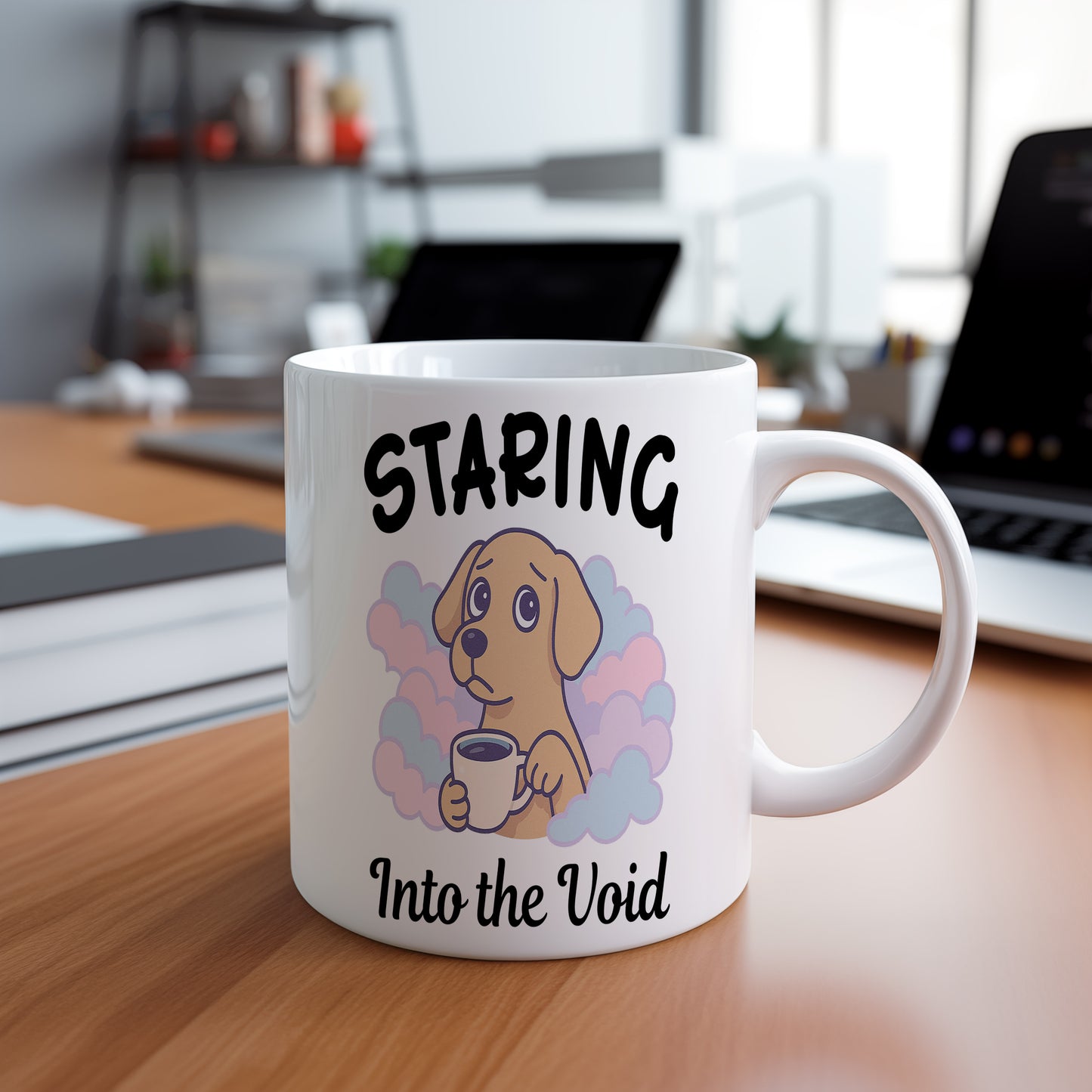 Hrnek s vtipným nápisem – Staring