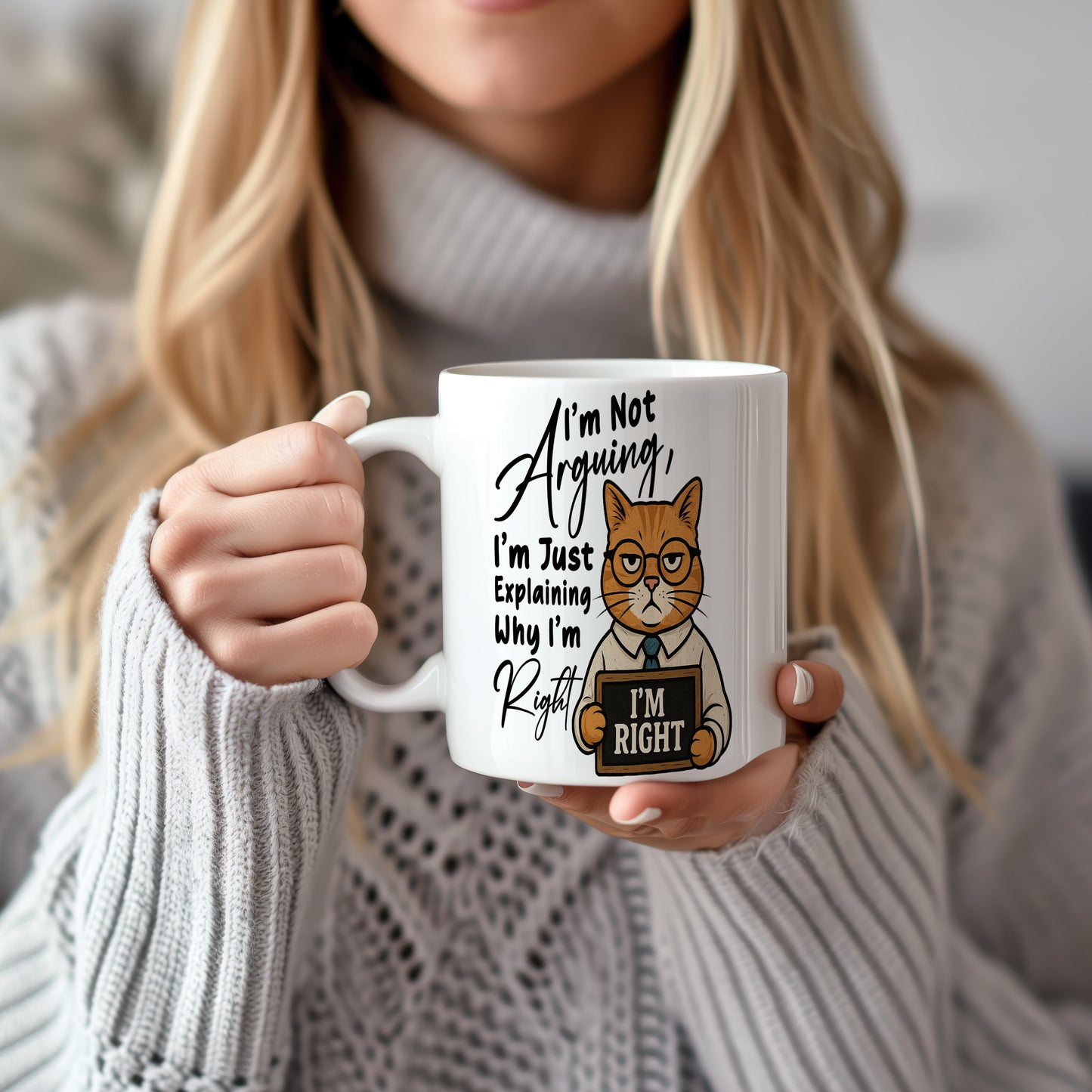 Hrnek s vtipným nápisem – I'm Not Arguing