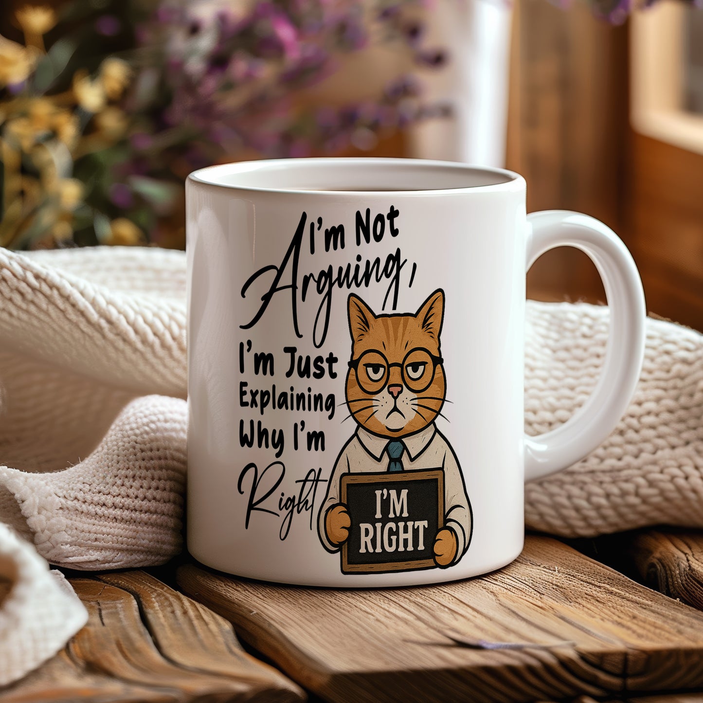 Hrnek s vtipným nápisem – I'm Not Arguing