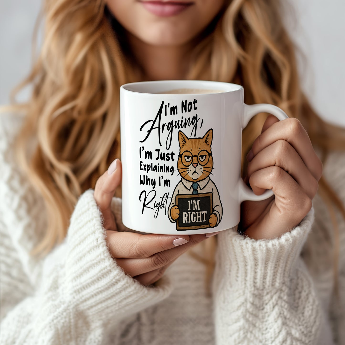Hrnek s vtipným nápisem – I'm Not Arguing