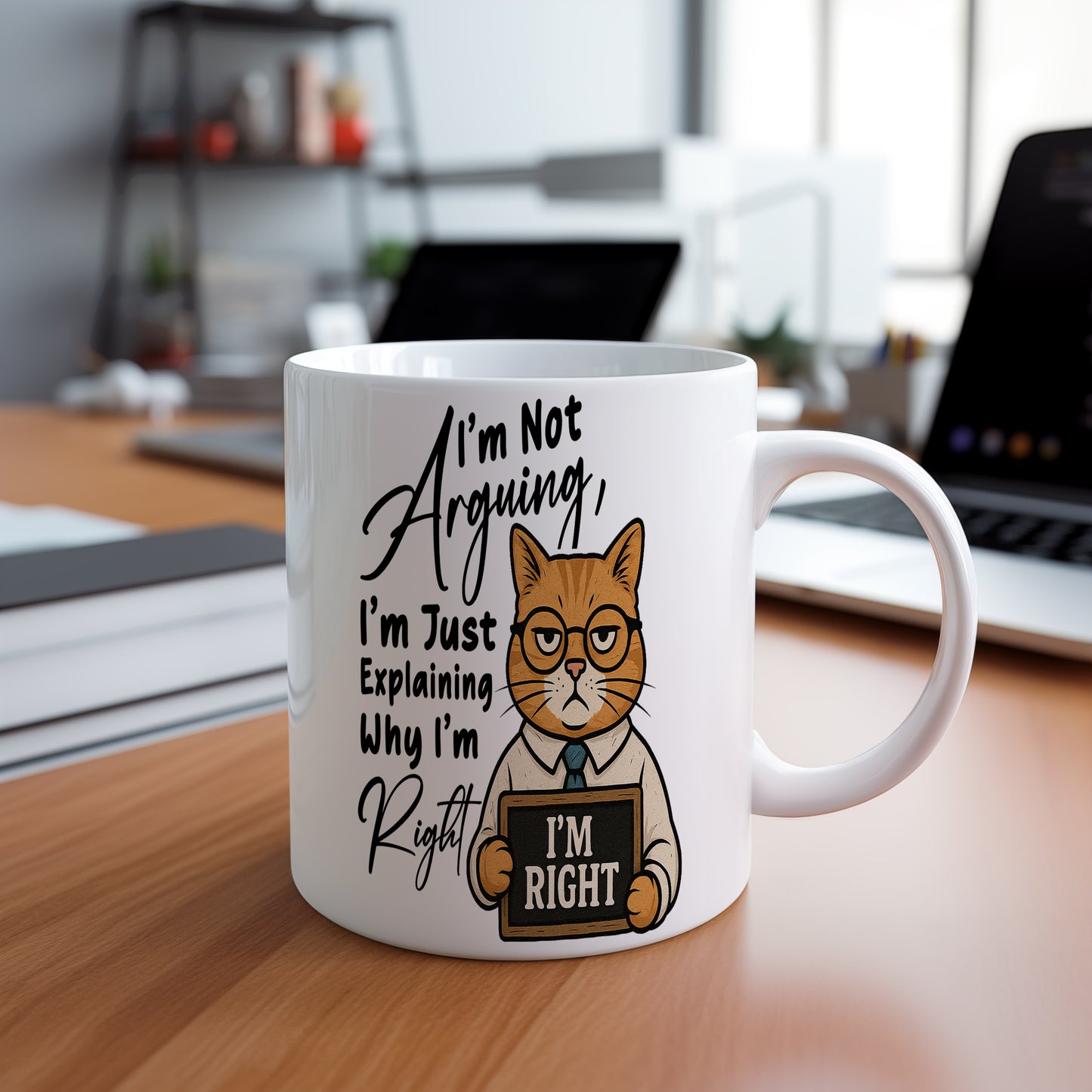 Hrnek s vtipným nápisem – I'm Not Arguing