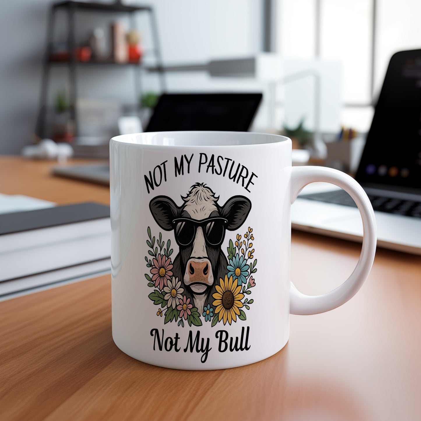 Hrnek s vtipným nápisem – NOT MY PASTURE