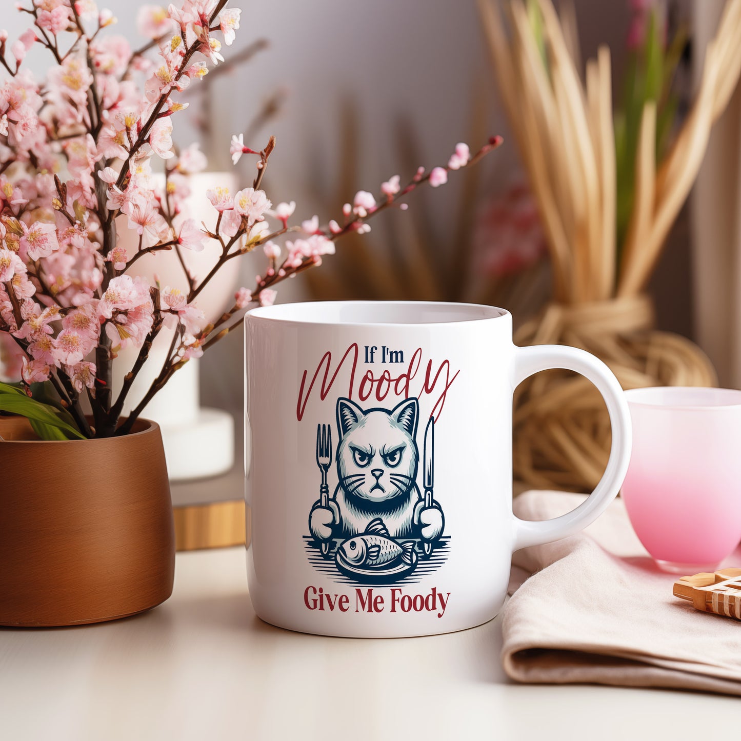 Hrnek s vtipným nápisem – If I'm Moody