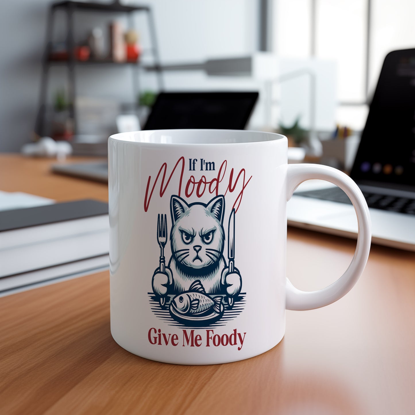 Hrnek s vtipným nápisem – If I'm Moody