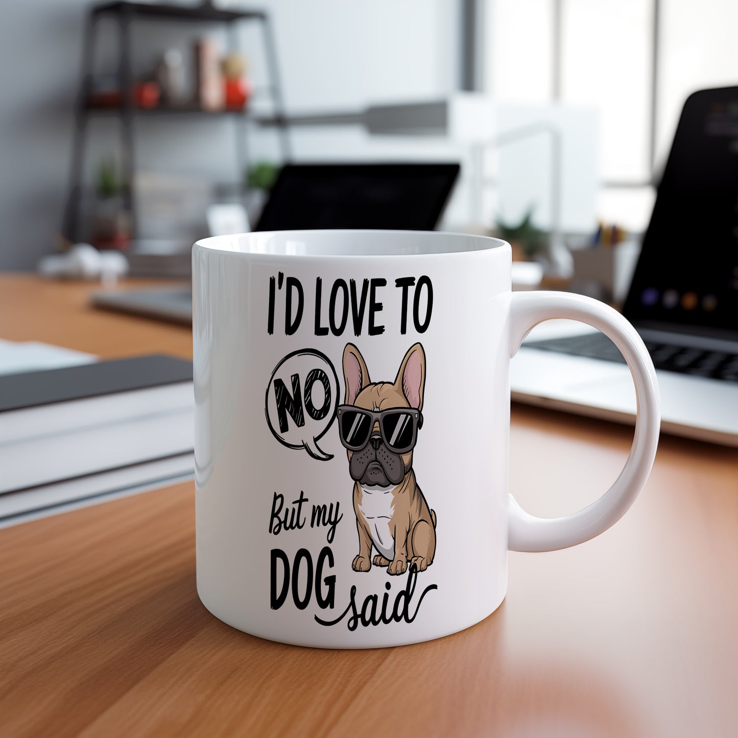 Hrnek s vtipným nápisem – I'D LOVE TO NO
