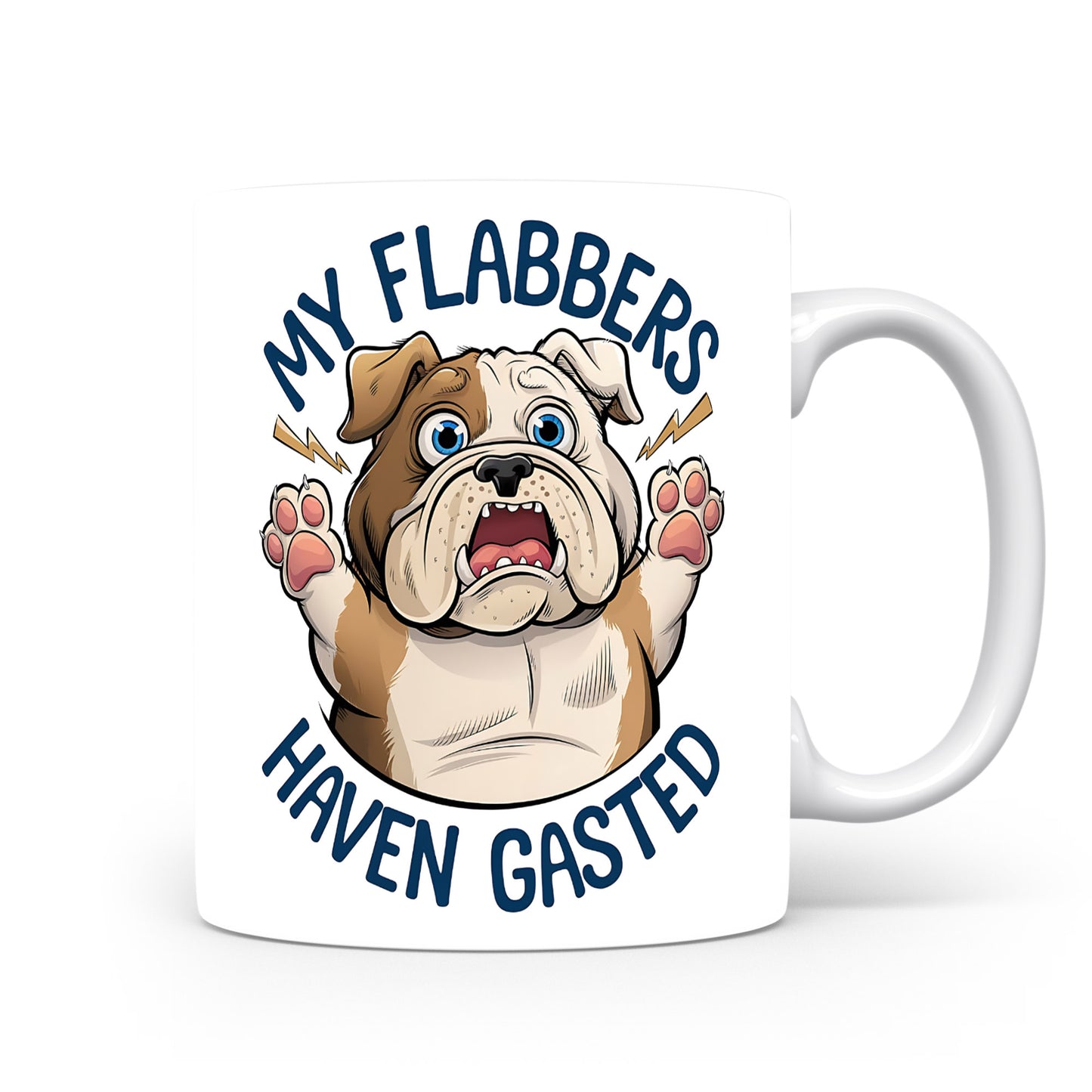 Hrnek s vtipným nápisem – My Flabbers – humorný motiv