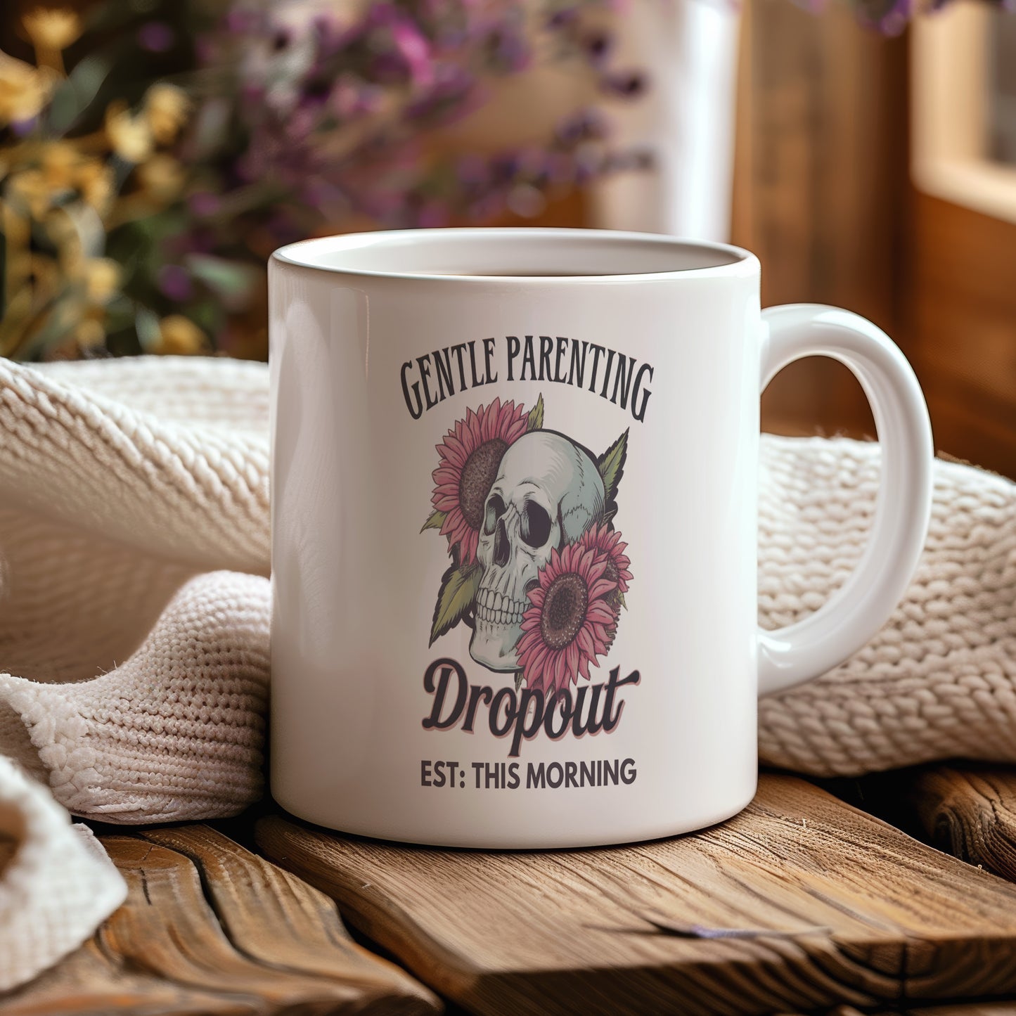 Hrnek s vtipným nápisem – Gentle Parenting