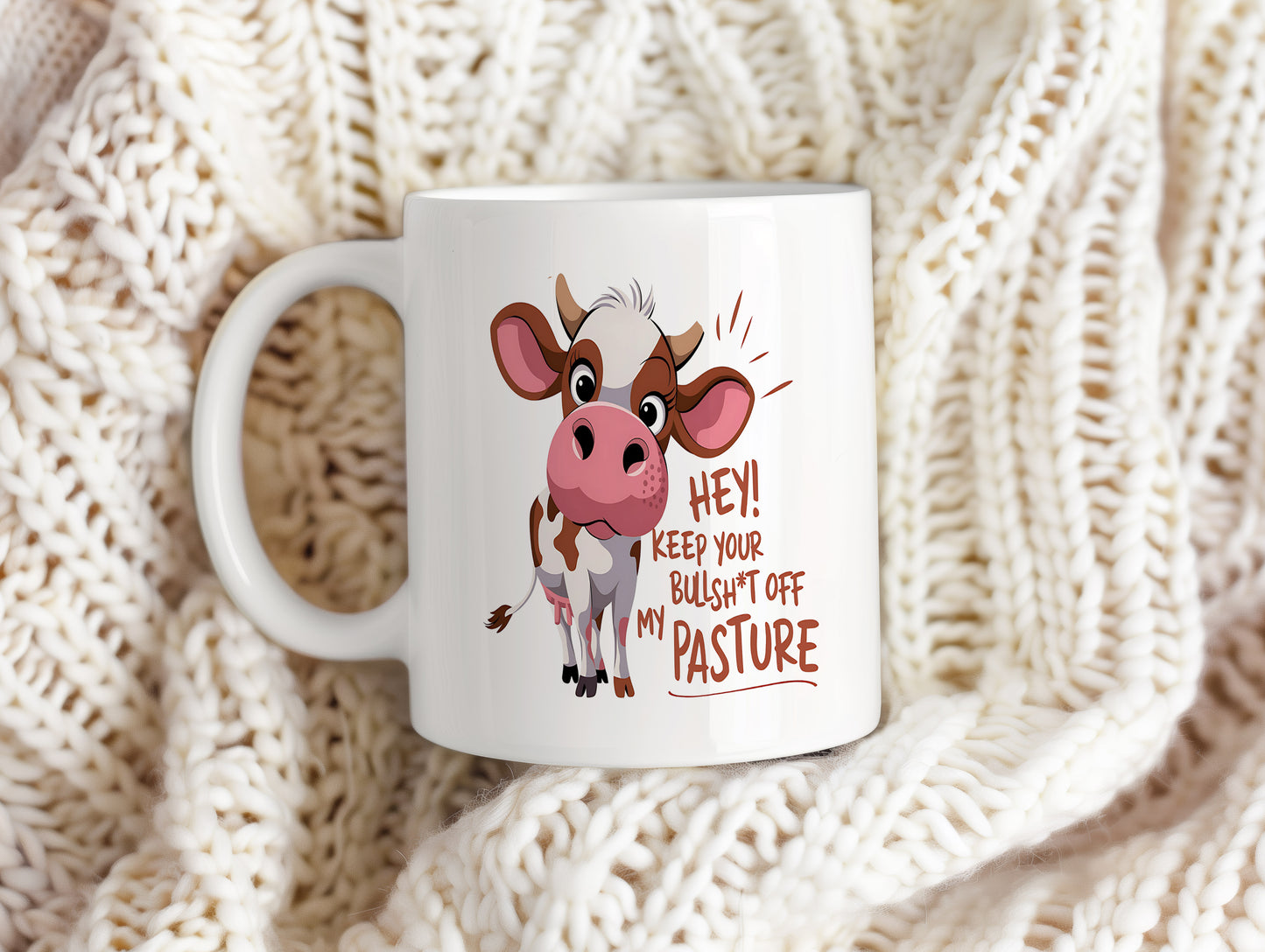 Hrnek s vtipným nápisem – KEEP YOUR BULLSH*T