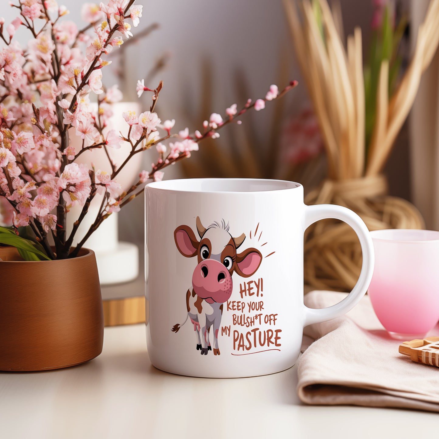 Hrnek s vtipným nápisem – KEEP YOUR BULLSH*T