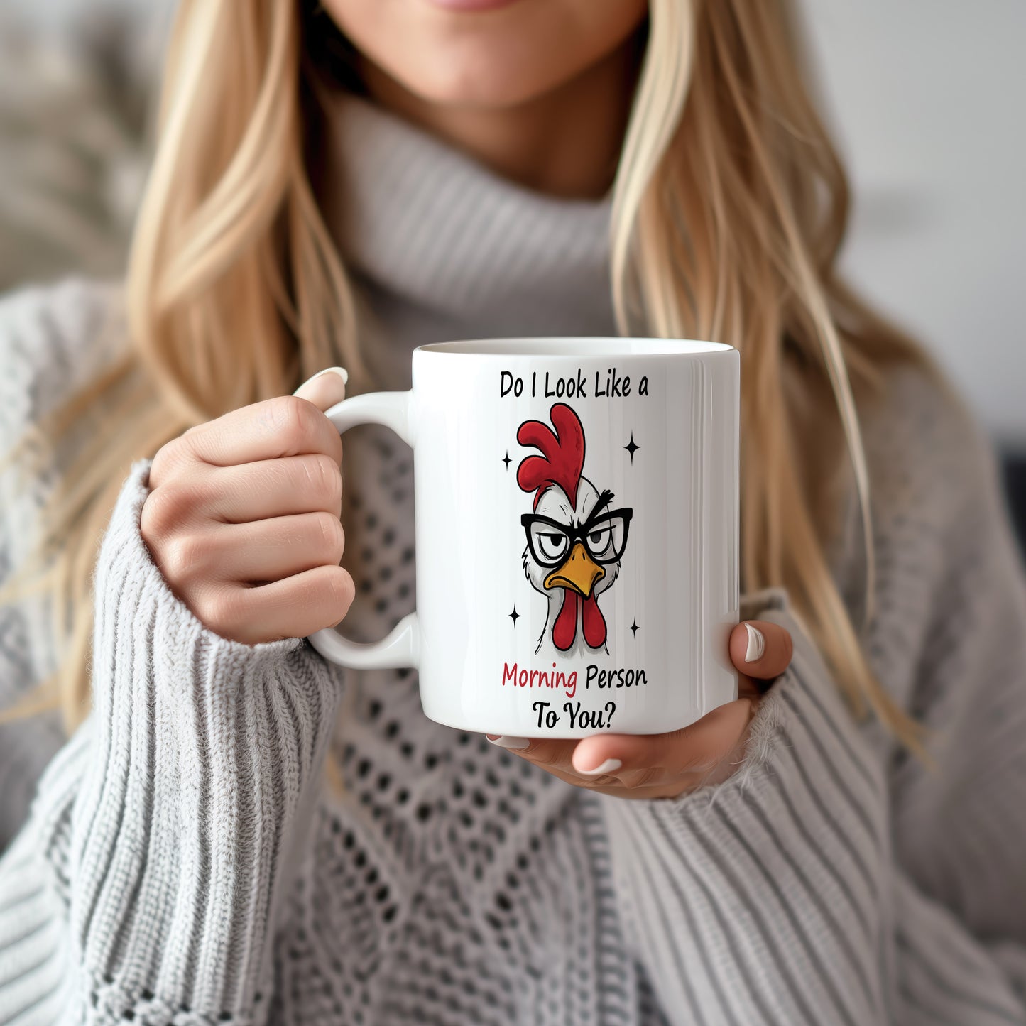 Hrnek s vtipným nápisem – Morning Person