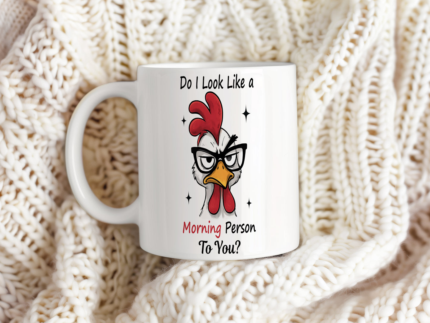 Hrnek s vtipným nápisem – Morning Person