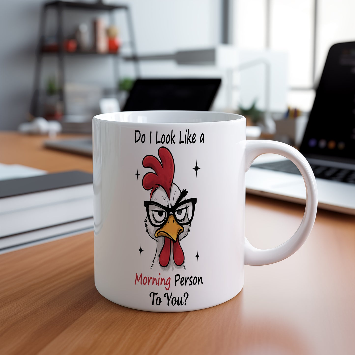 Hrnek s vtipným nápisem – Morning Person