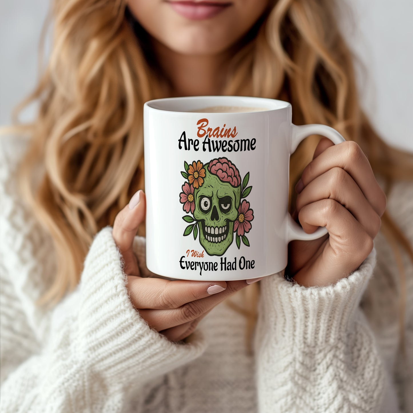 Hrnek s vtipným nápisem – Brains Are Awesome