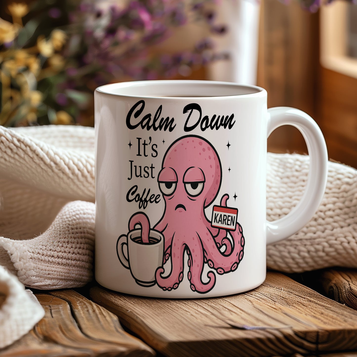 Hrnek s vtipným nápisem – Calm Down